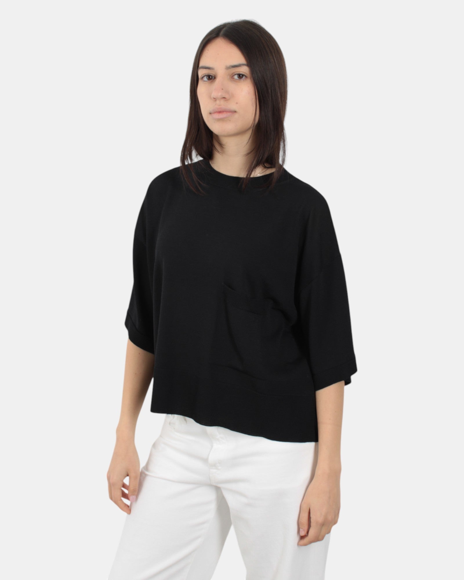 GIROCOLLO MANICA CORTA Nero Jei-o