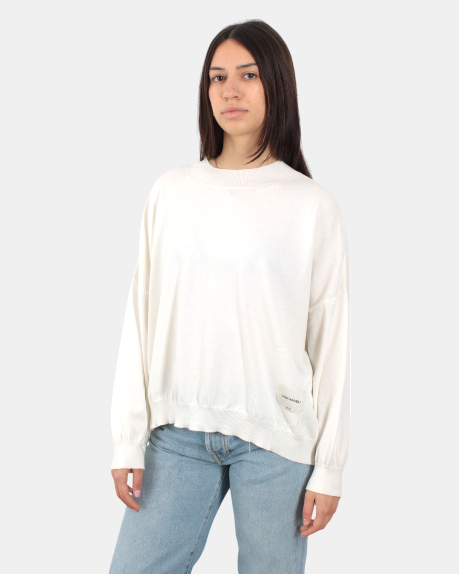 MAGLIE A GIROCOLLO Bianco Jei-o