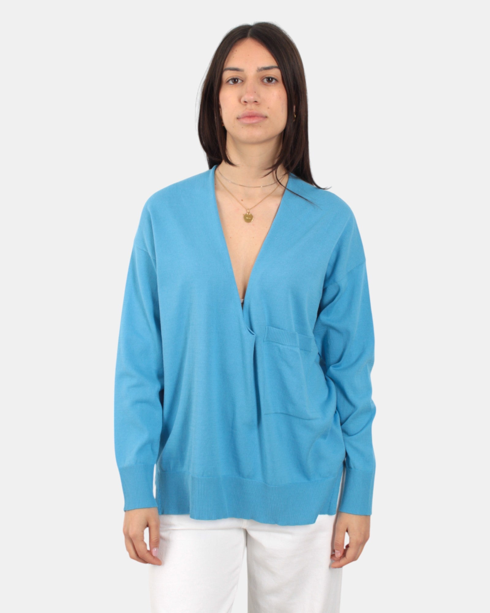 MAGLIE A V Celeste Jei-o