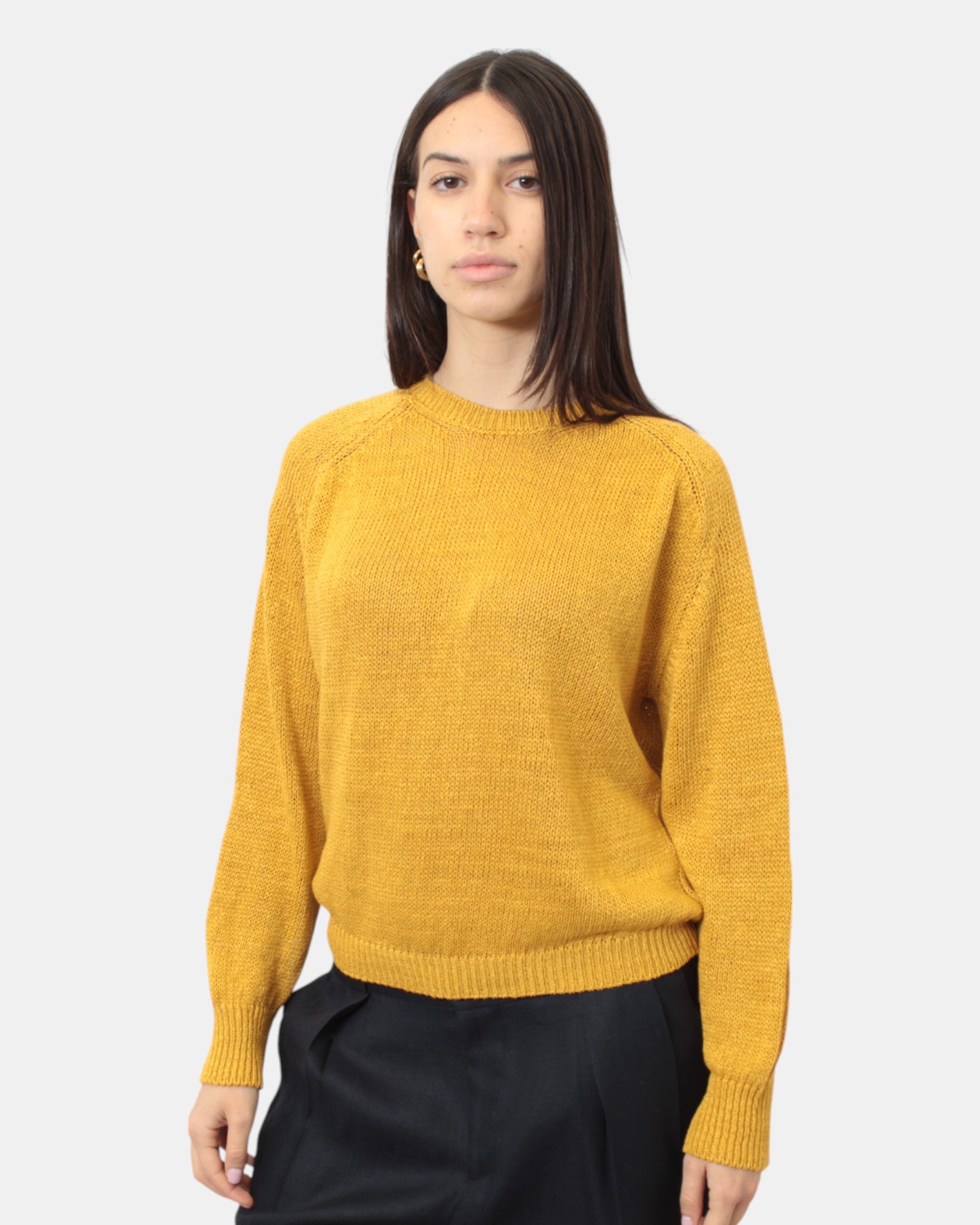 MAGLIE A GIROCOLLO Giallo Daniele Fiesoli Collezione N_ø1