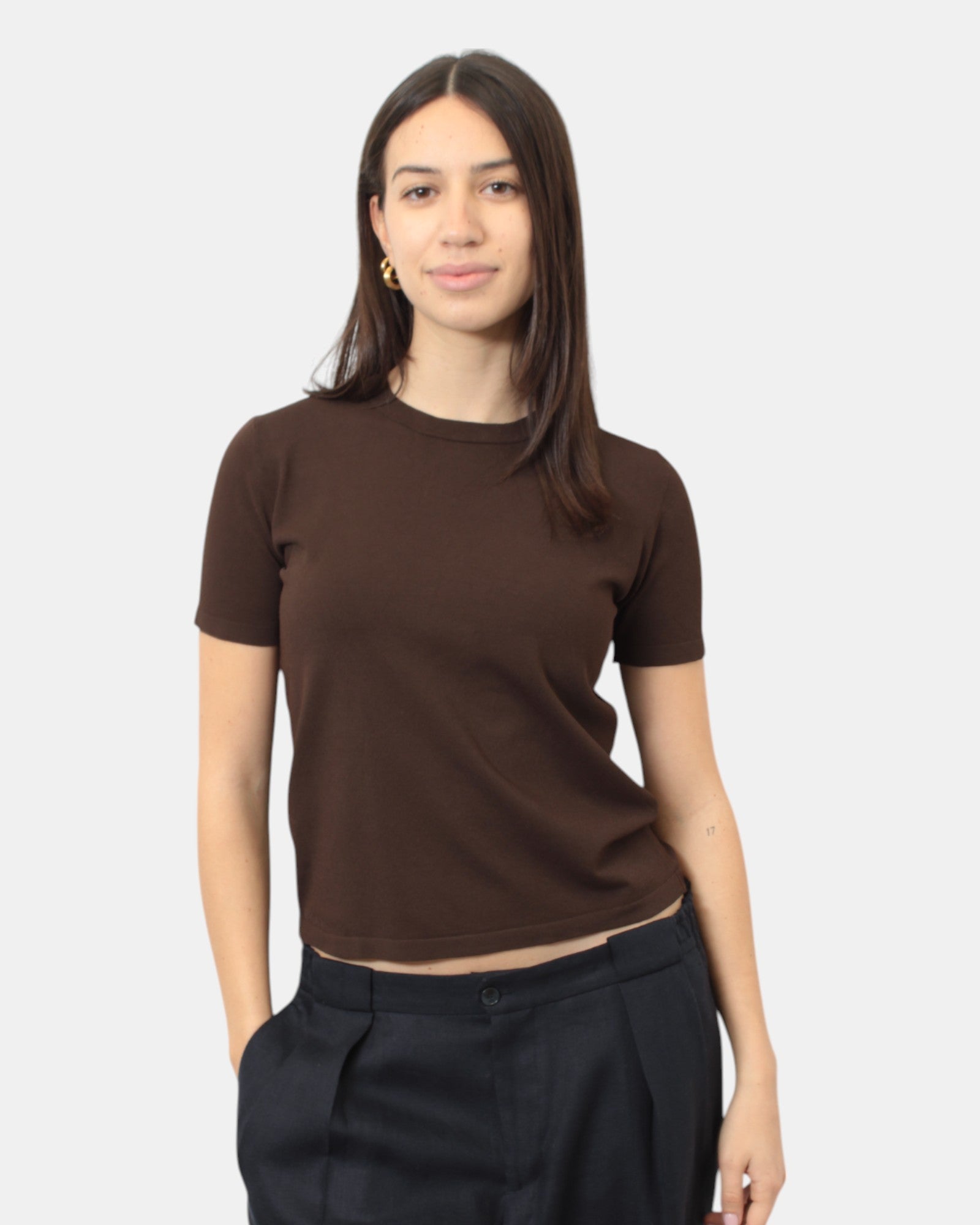 T-SHIRT Marrone Roberto Collina