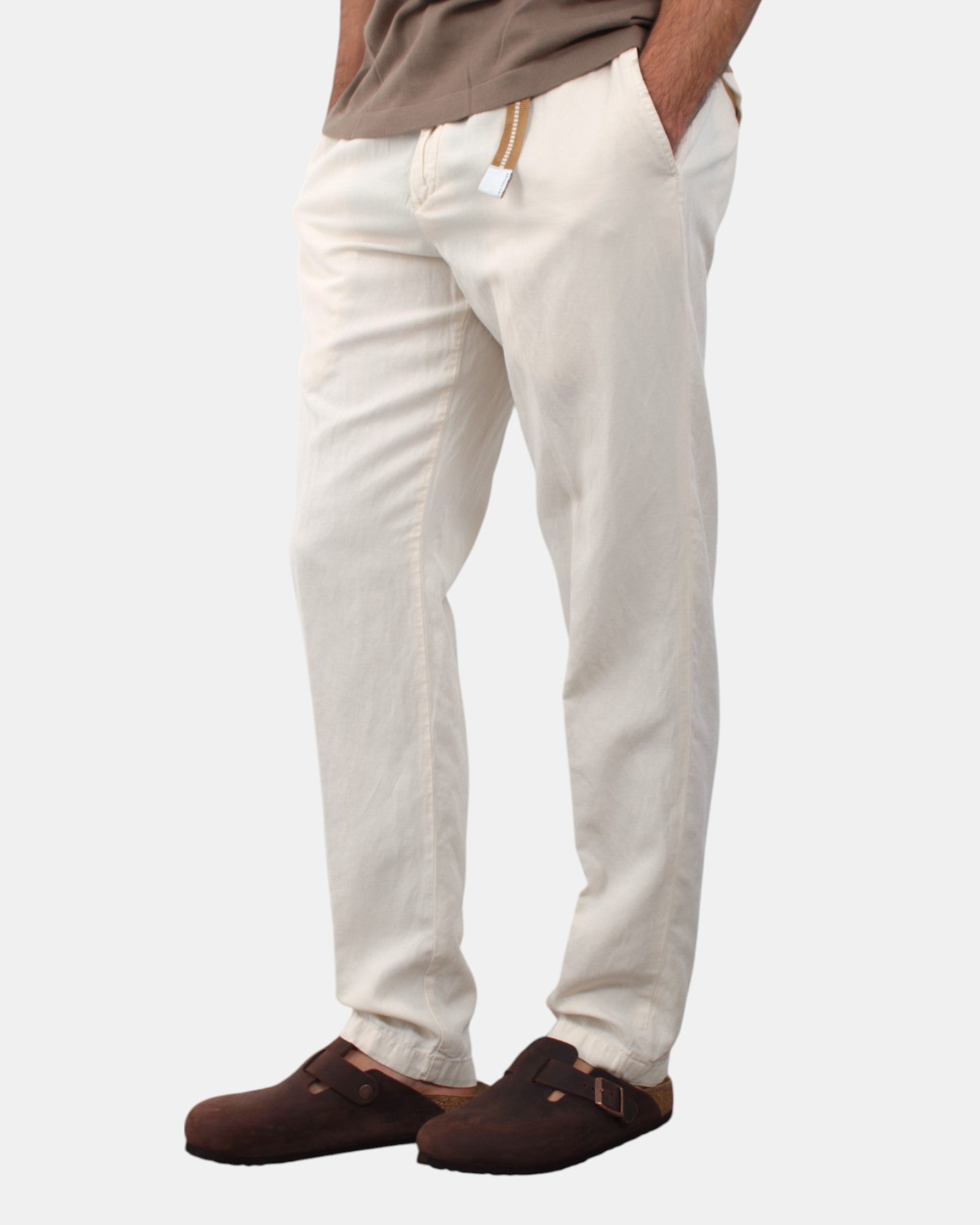 PANTALONI Bianco White Sand