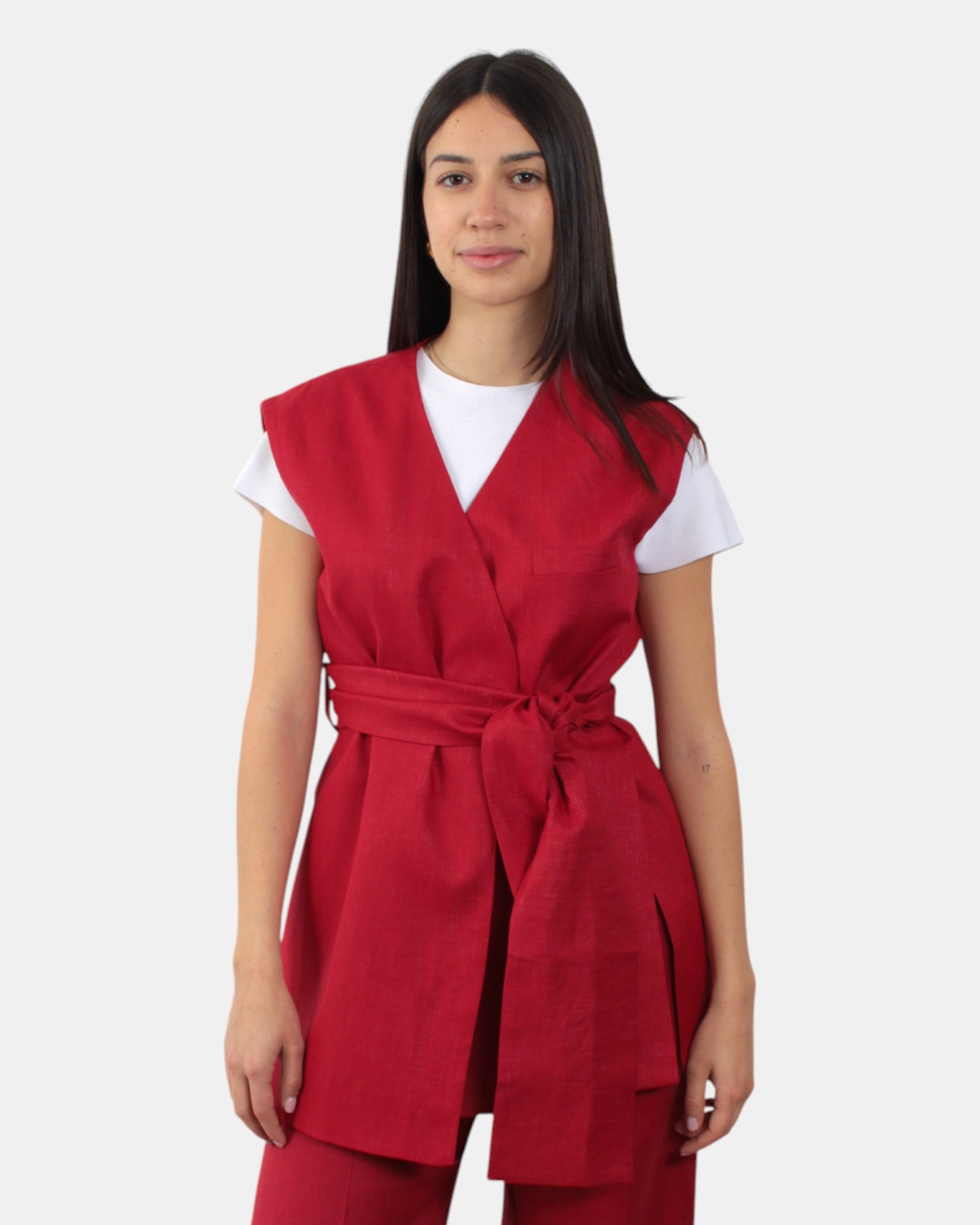GILET Rosso Liviana Conti