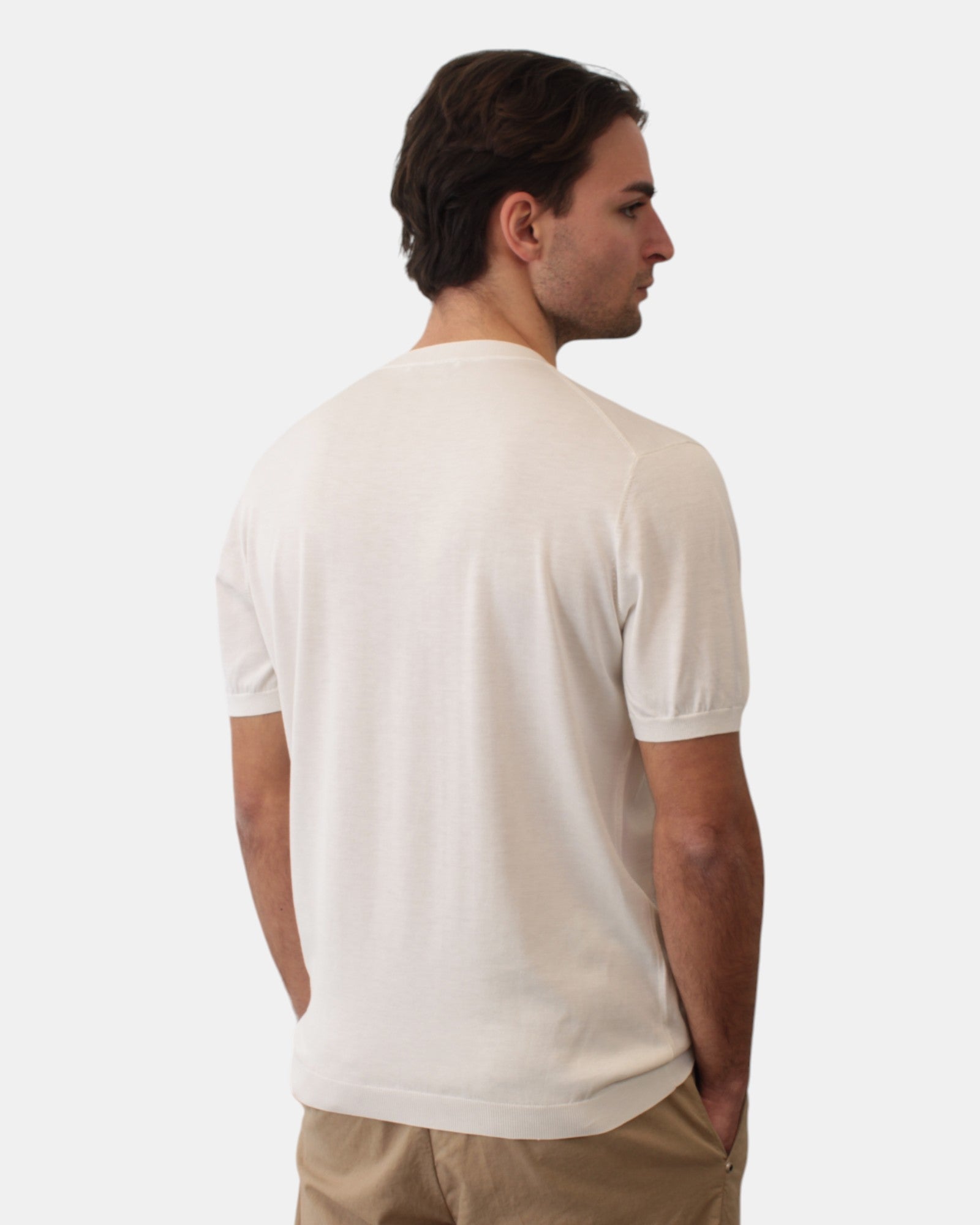 GIROCOLLO MANICA CORTA Bianco Kangra