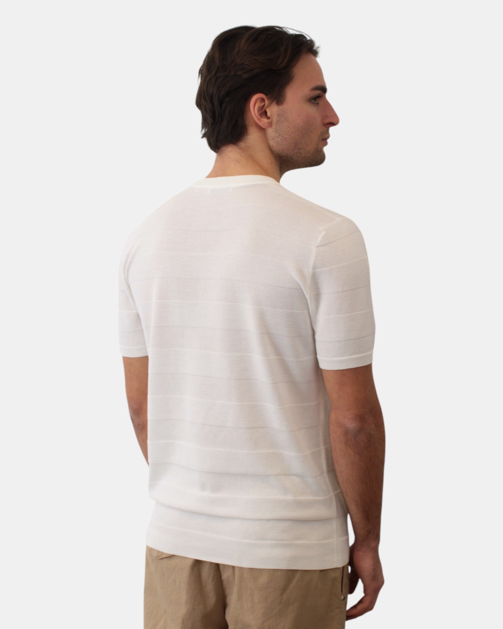 GIROCOLLO MANICA CORTA Bianco Kangra