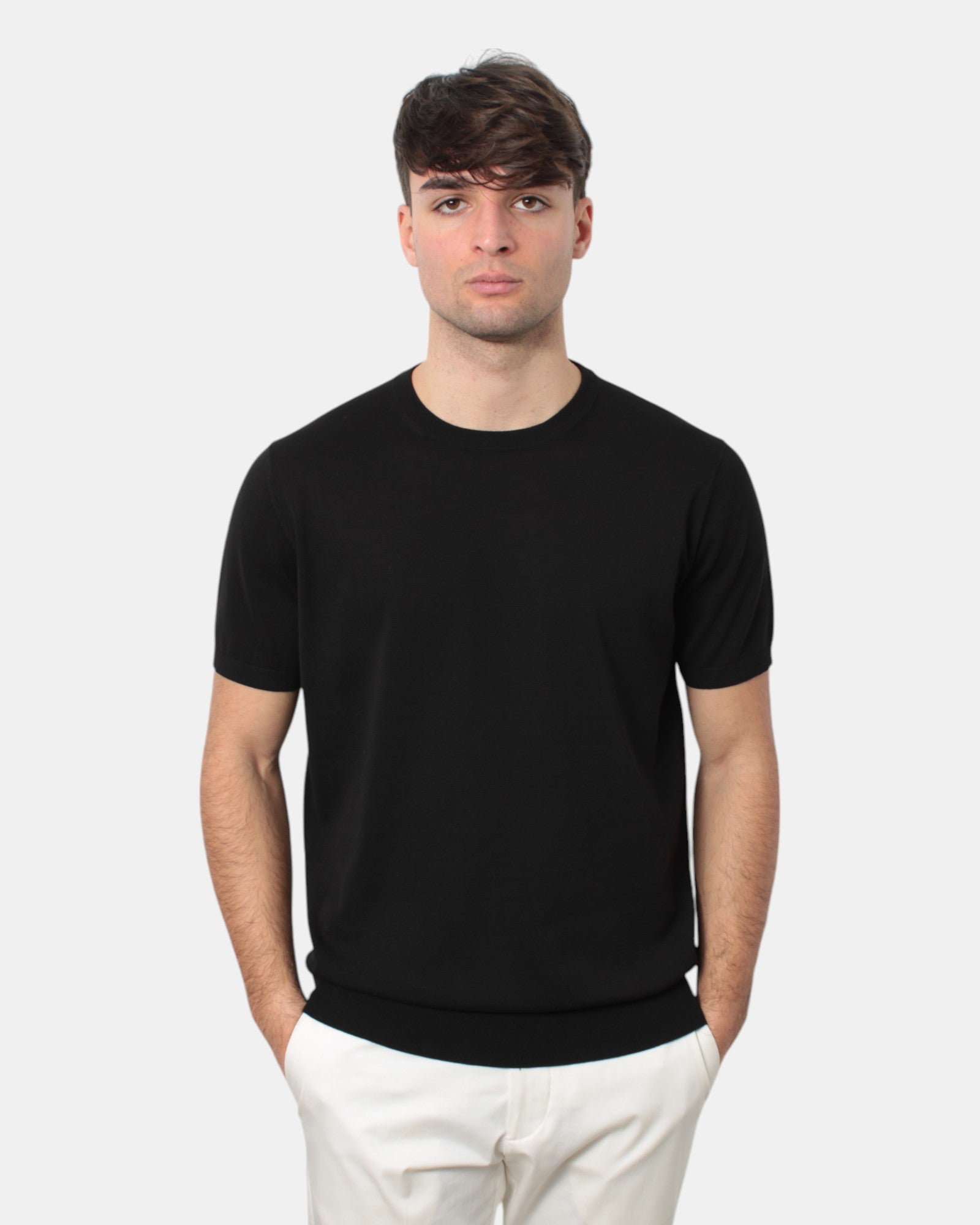 MAGLIE A GIROCOLLO Nero Kangra