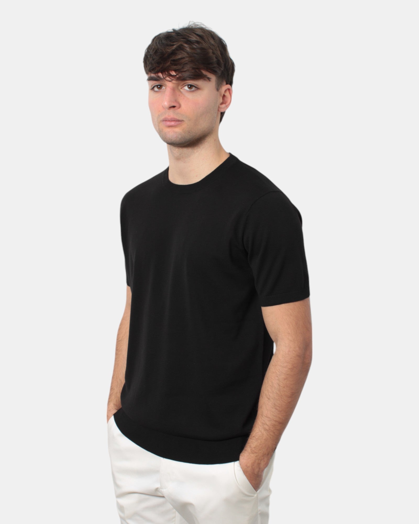 MAGLIE A GIROCOLLO Nero Kangra