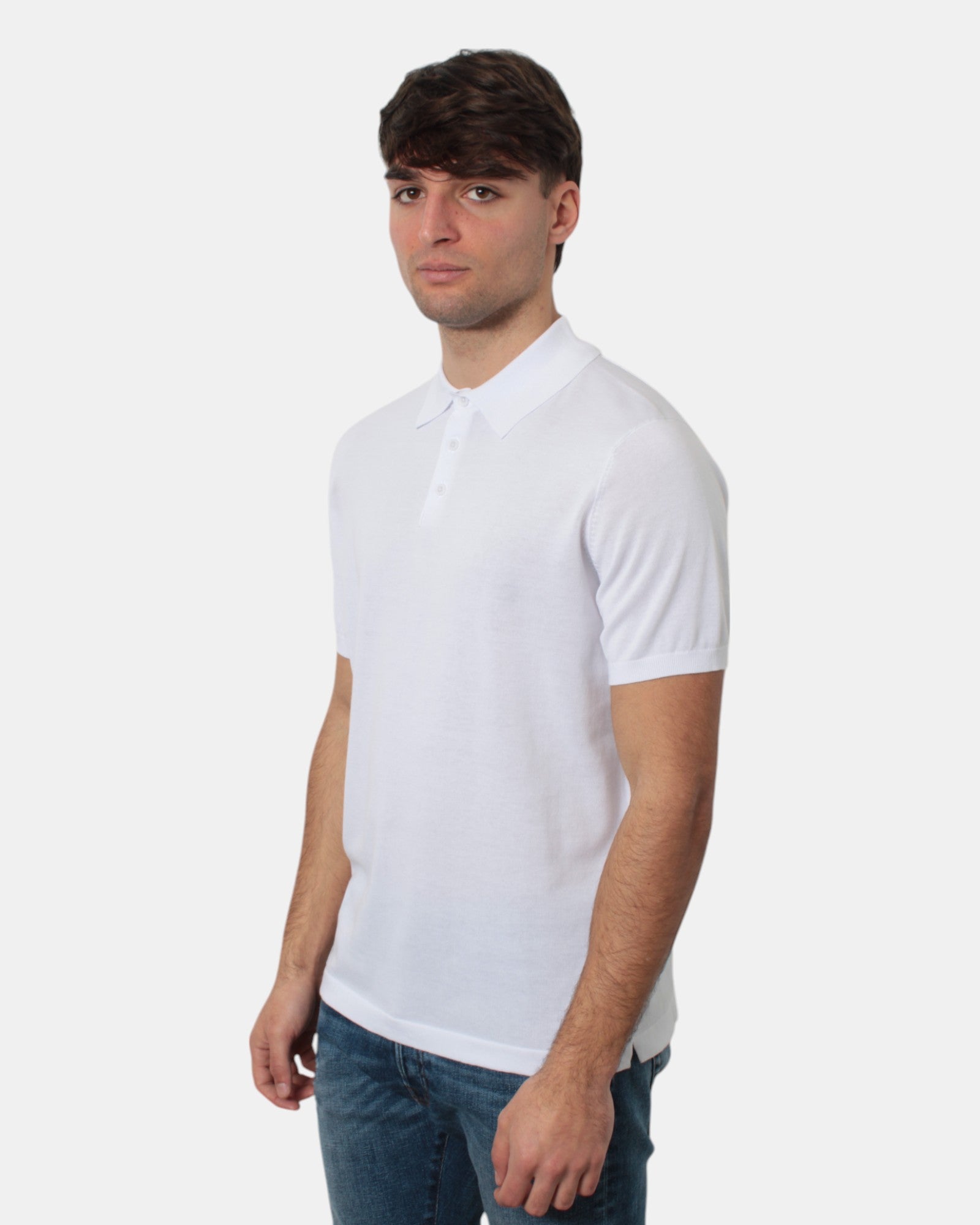 POLO A MANICA CORTA Bianco Kangra