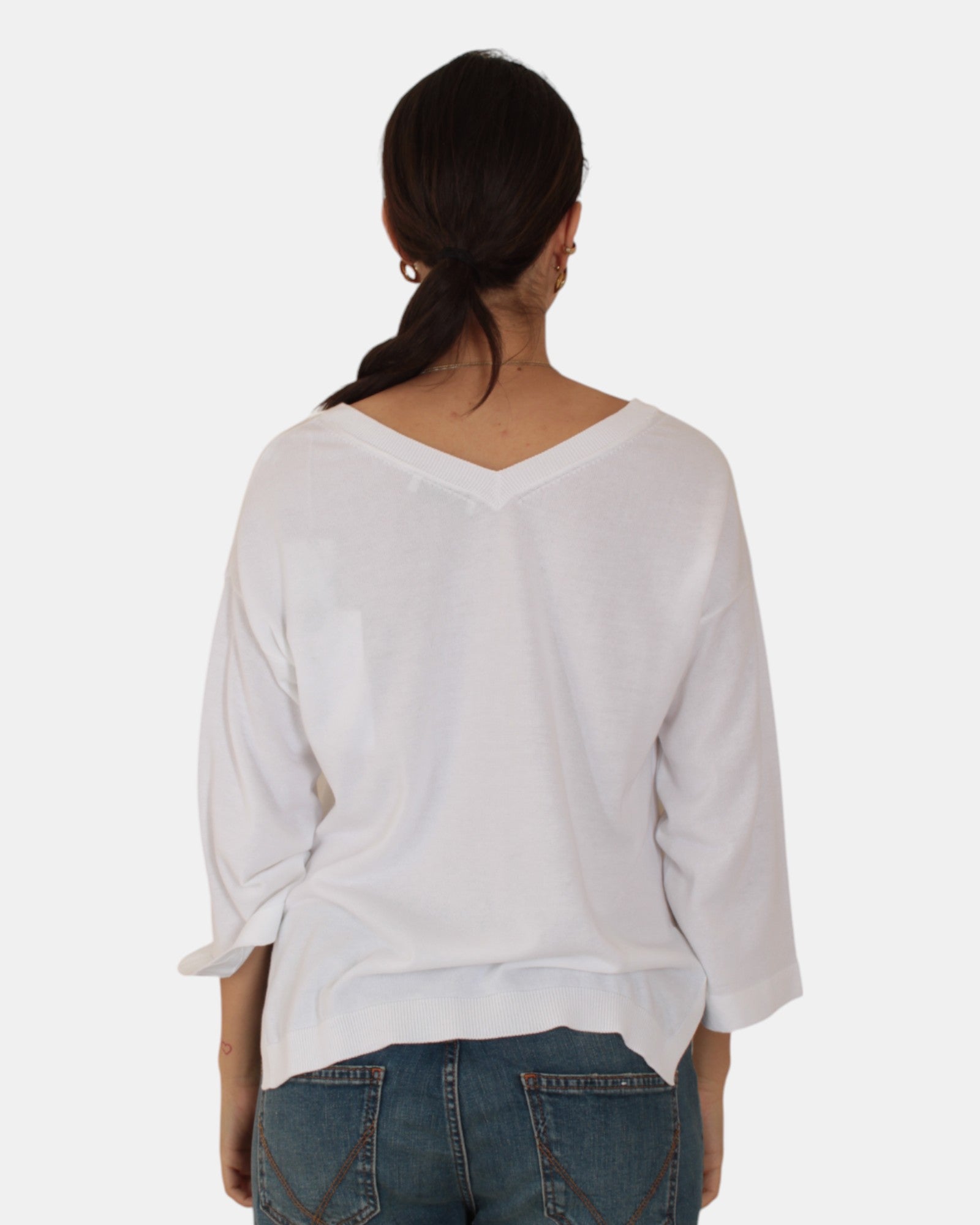 MAGLIE A V Bianco Kangra