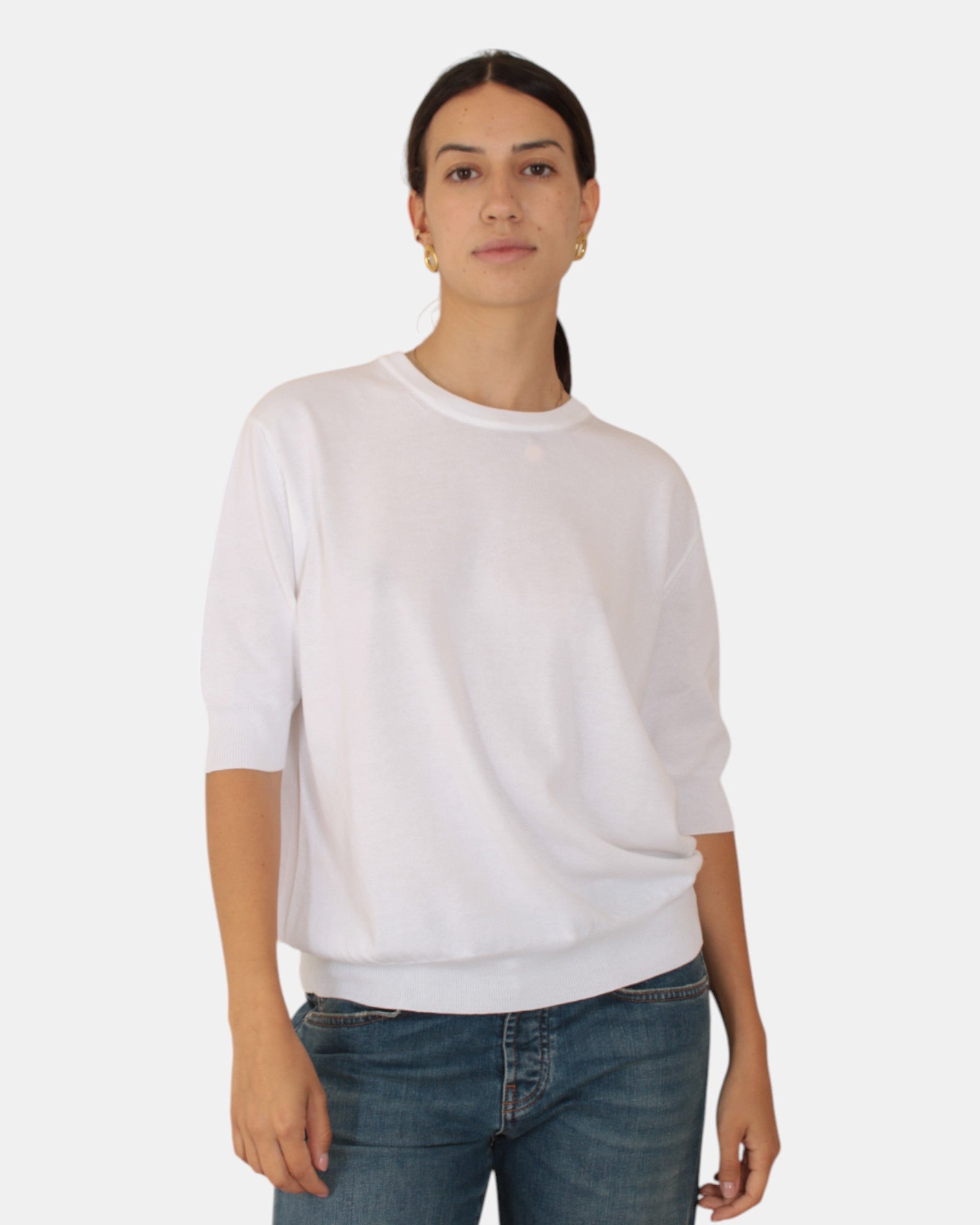 MAGLIE A GIROCOLLO Bianco Kangra