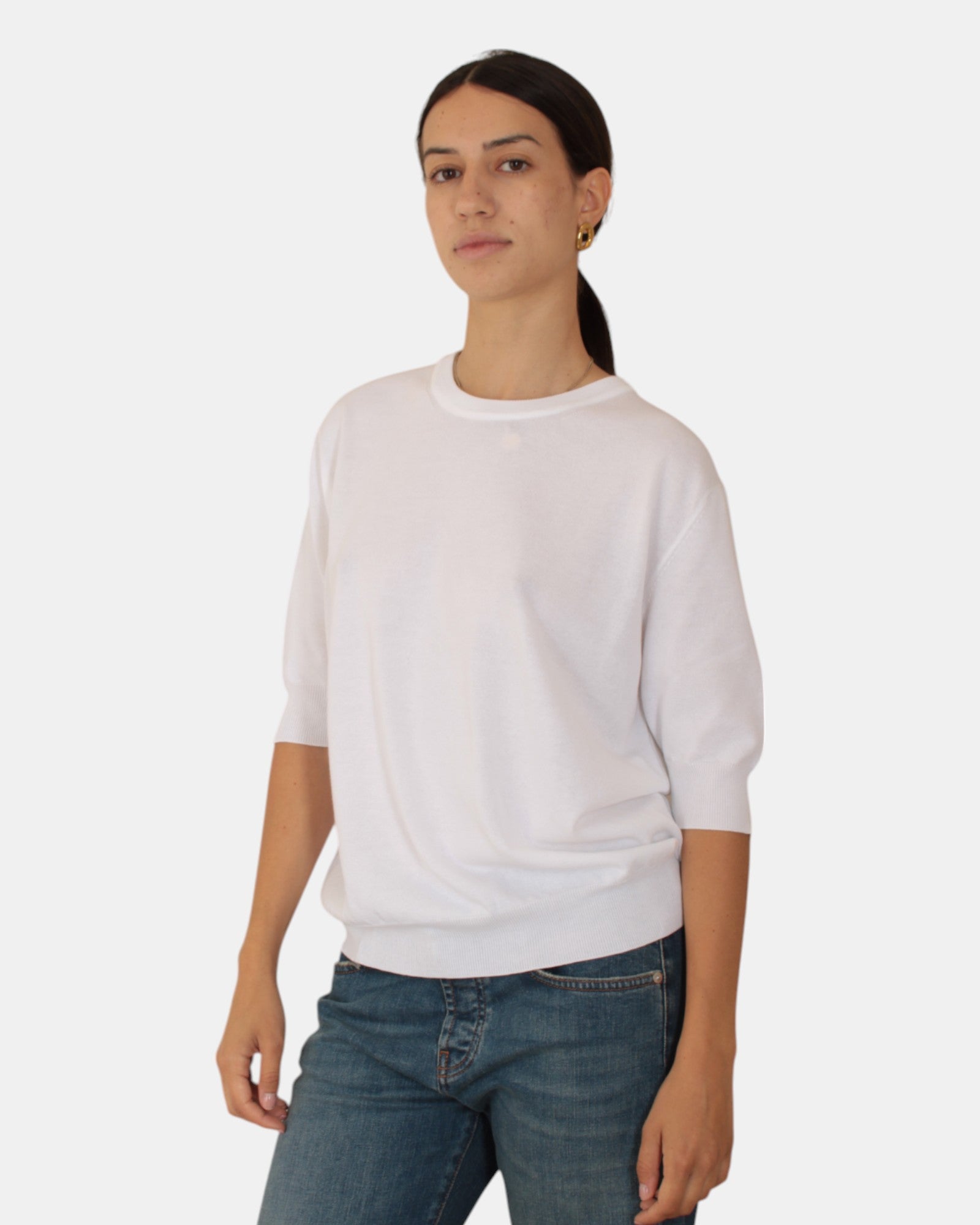 MAGLIE A GIROCOLLO Bianco Kangra