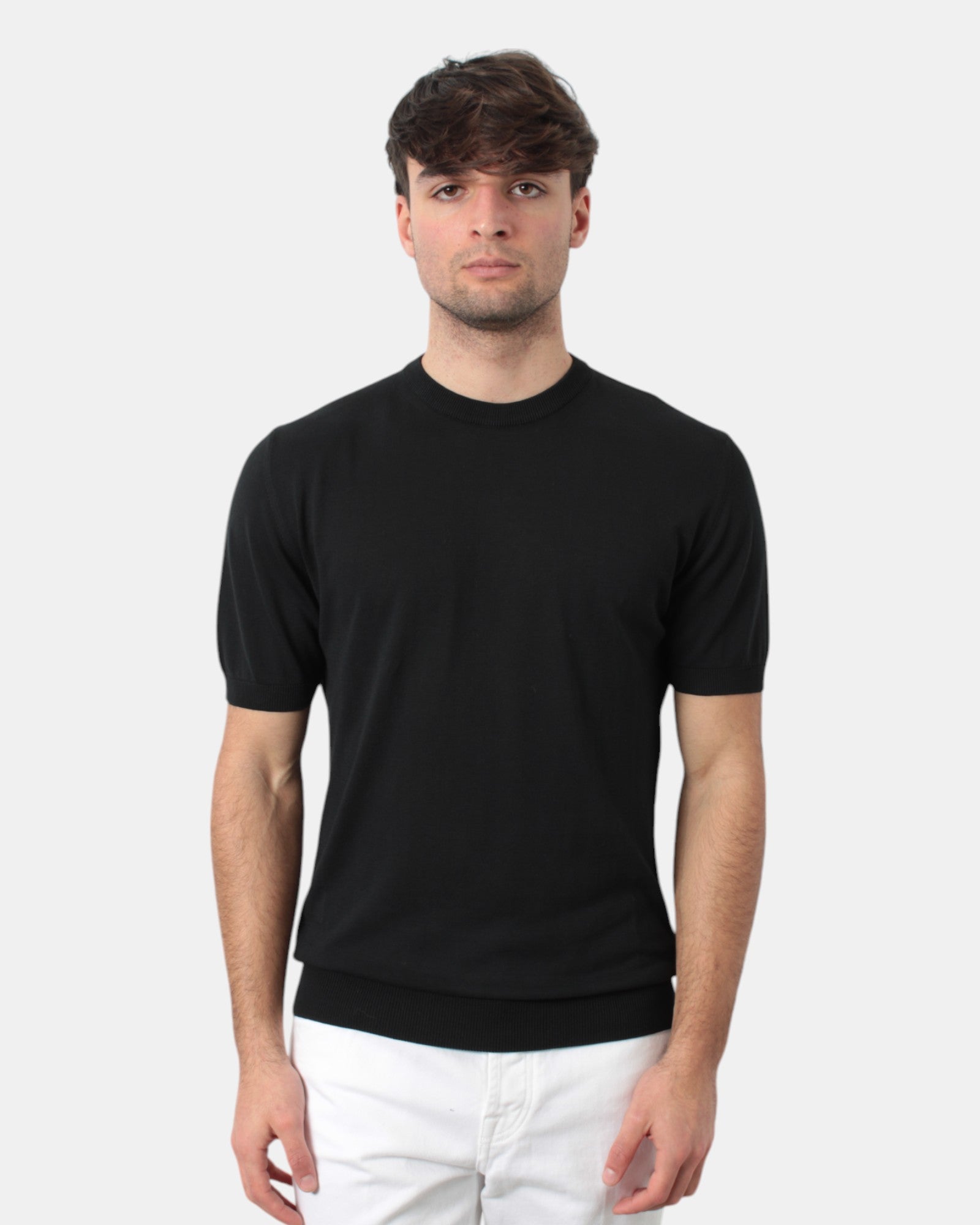 MAGLIE A GIROCOLLO Nero 40 Weft