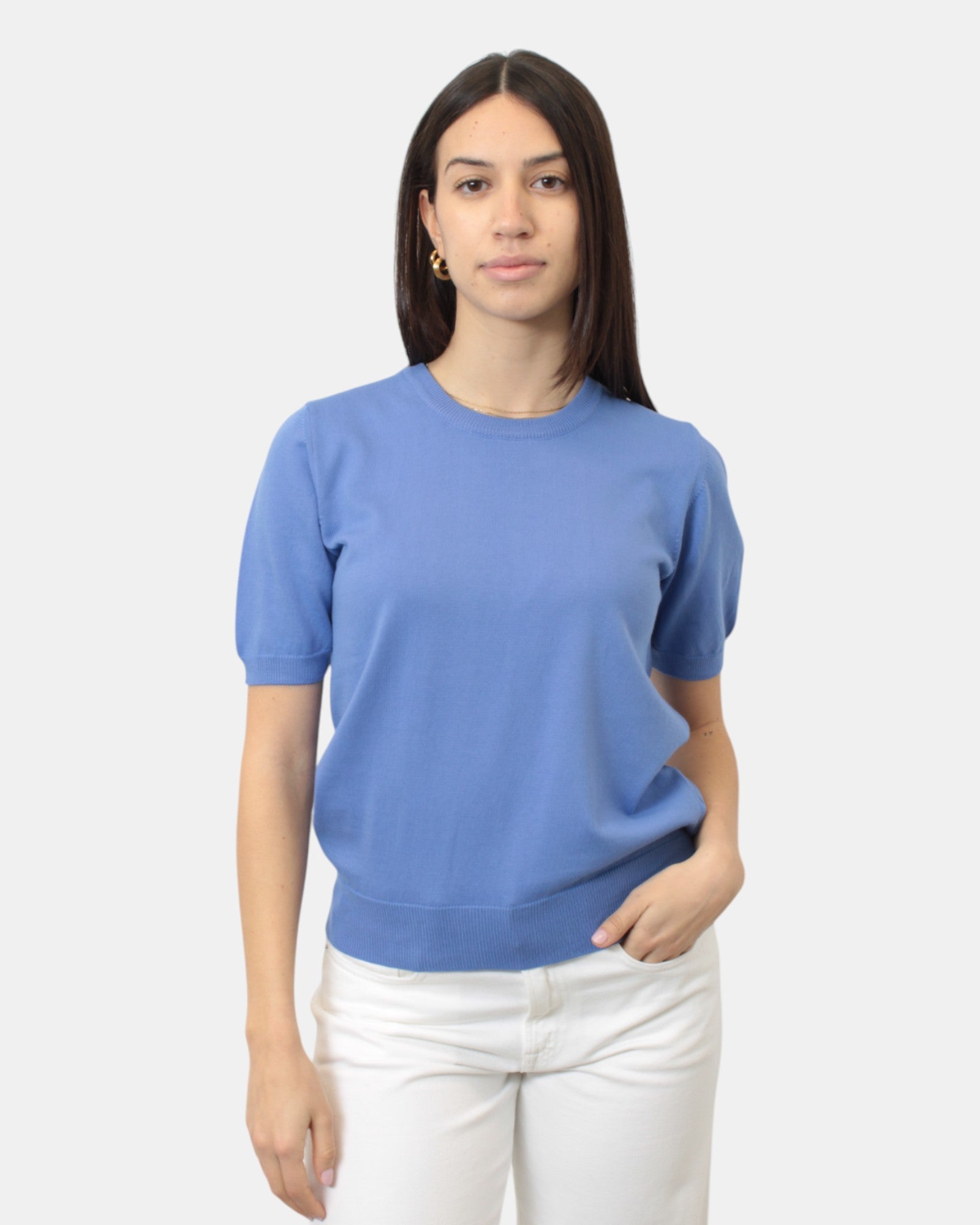 GIROCOLLO MANICA CORTA Blu Hekla & Co