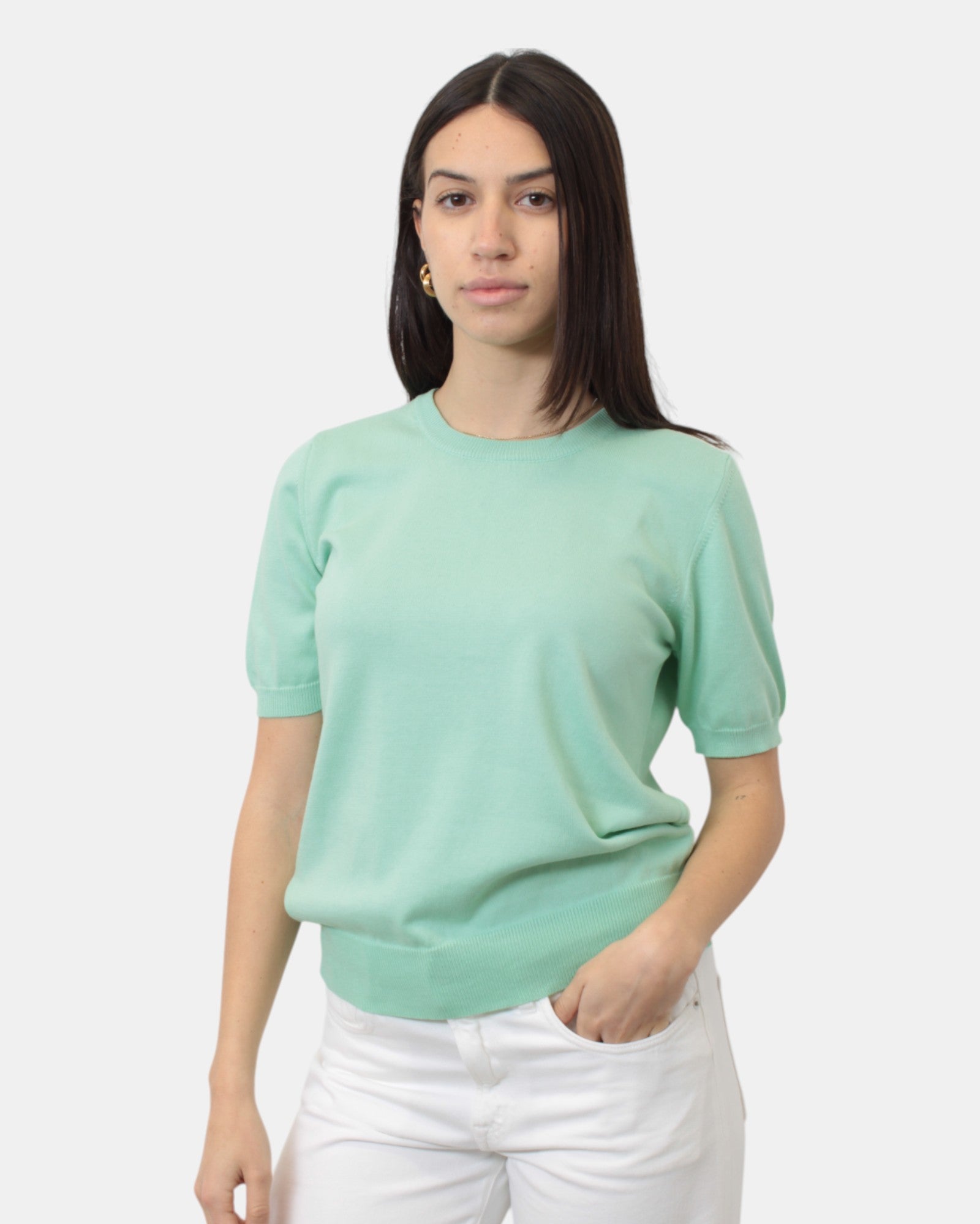 GIROCOLLO MANICA CORTA Verde Hekla & Co