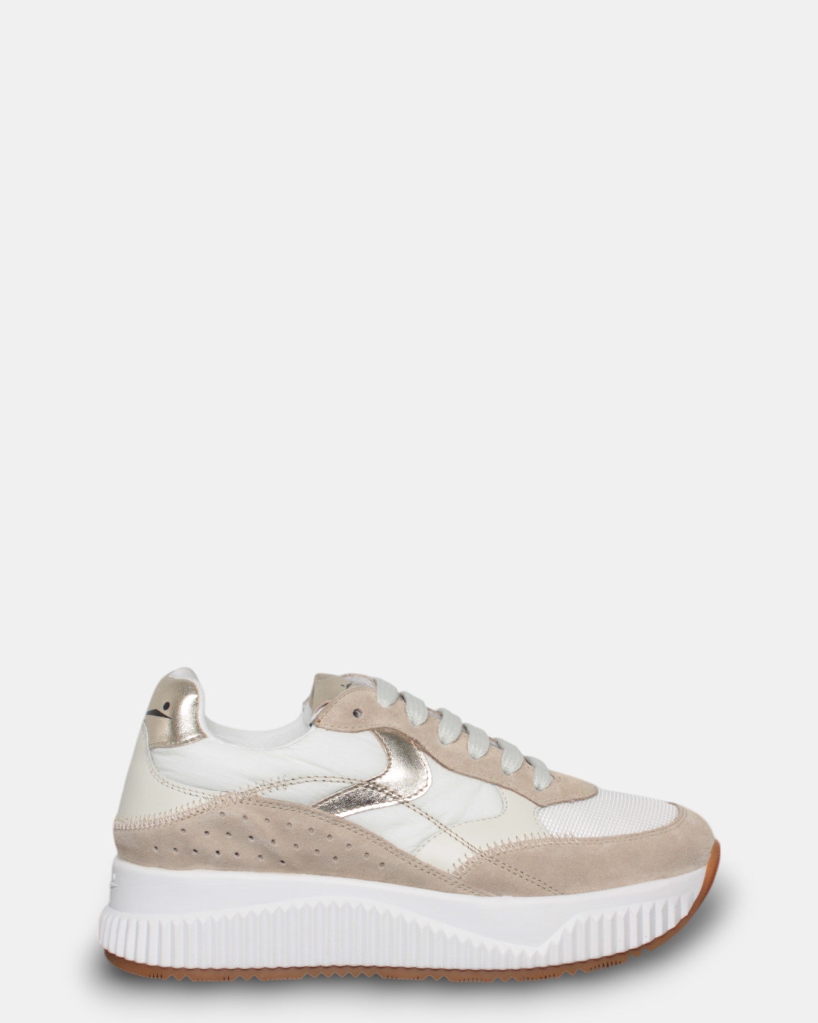 SNEAKERS Beige Voile Blanche