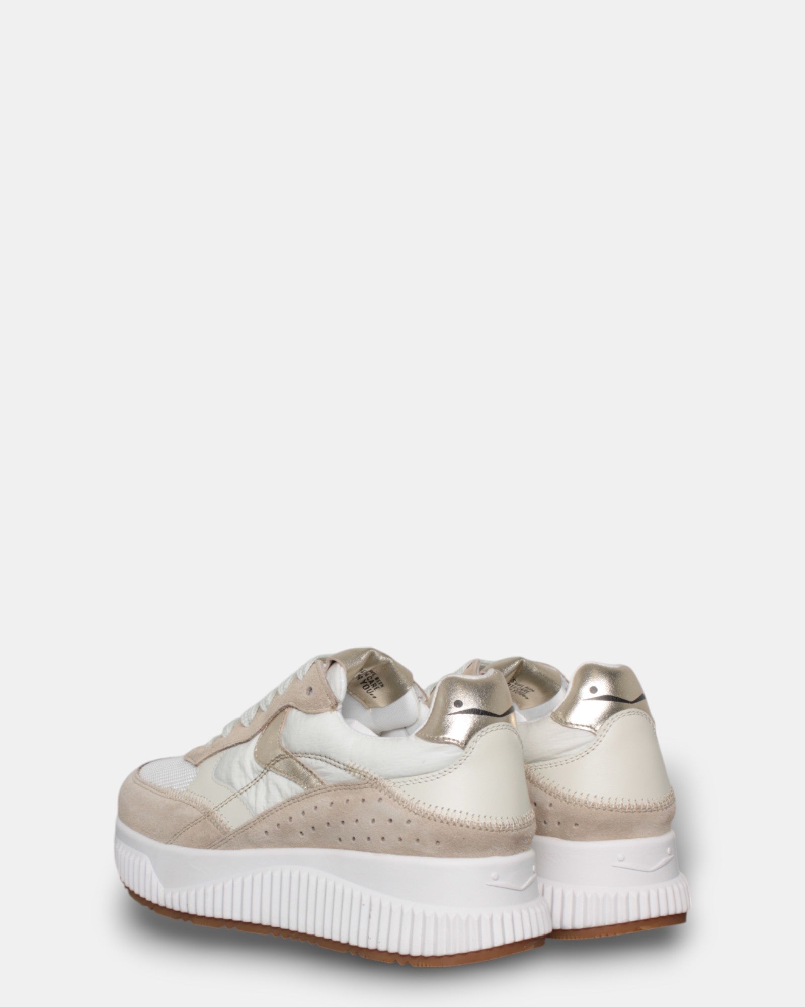 SNEAKERS Beige Voile Blanche