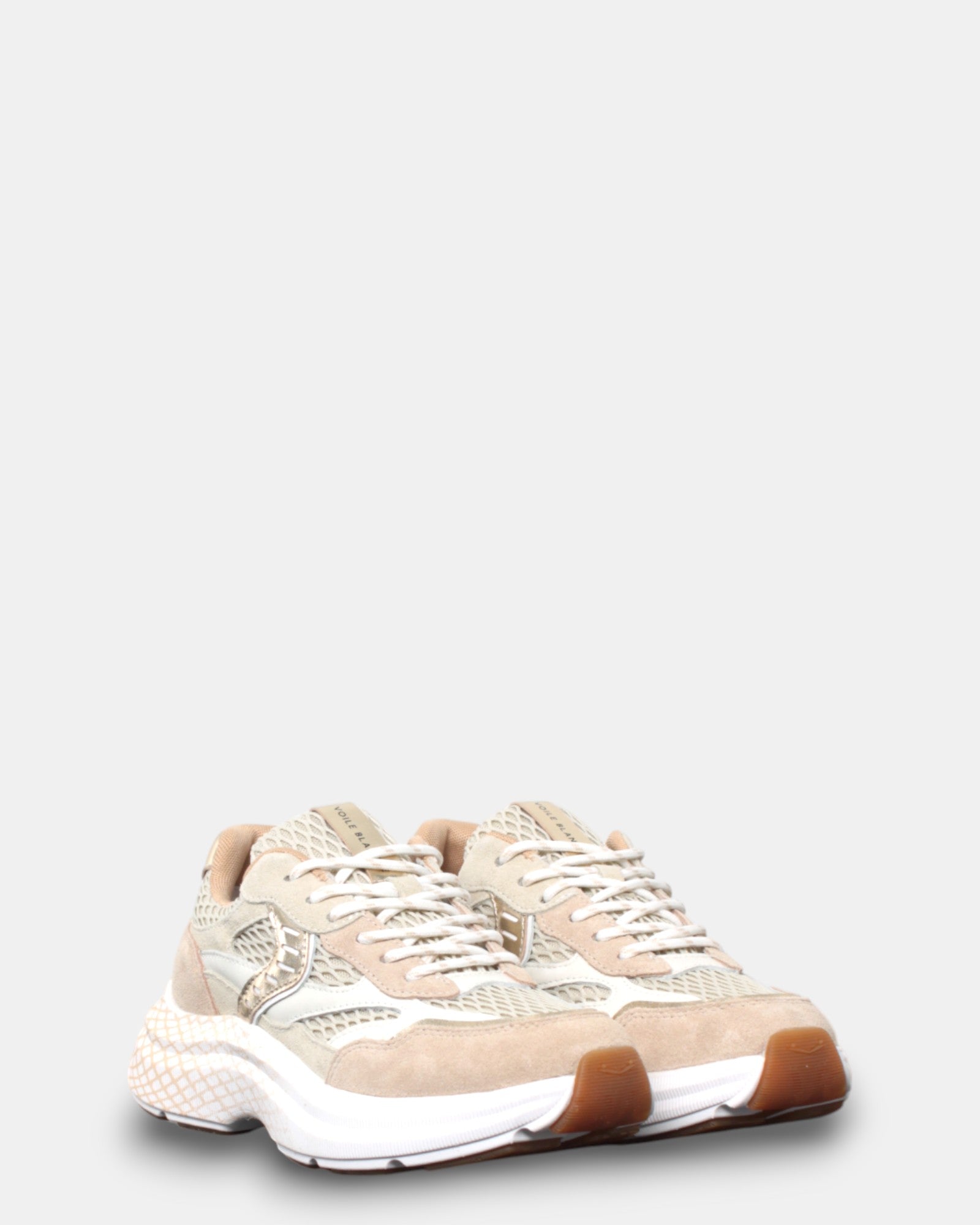 SNEAKERS Beige Voile Blanche