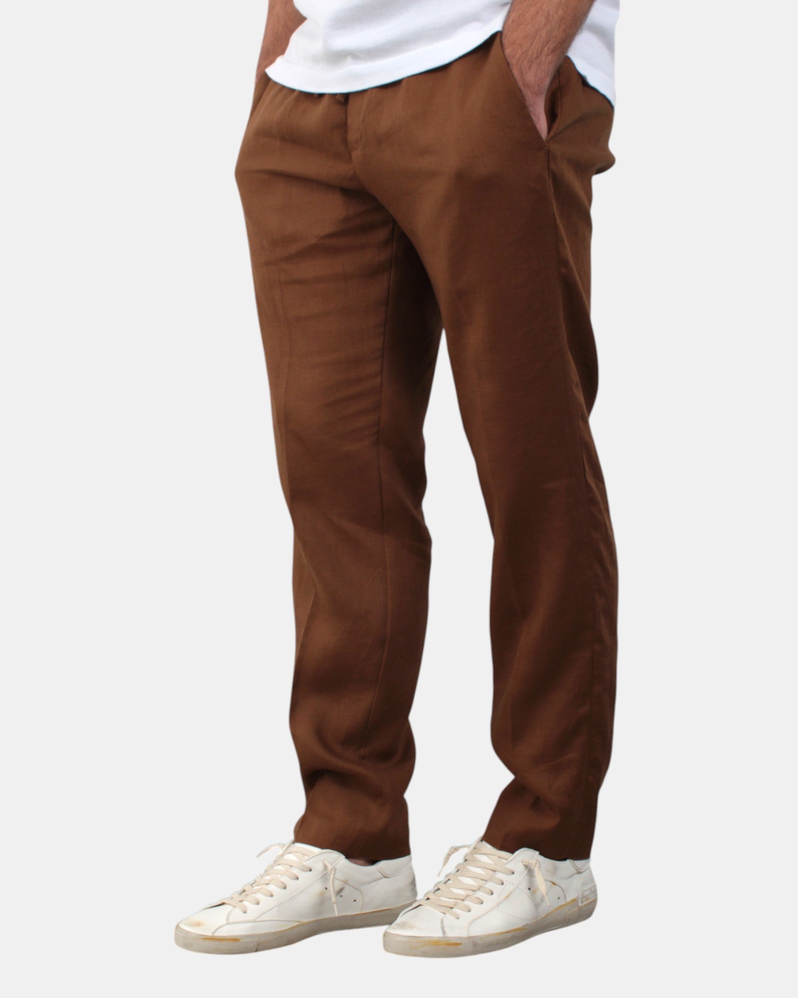 PANTALONI CON COULISSE Marrone Michele Carbone