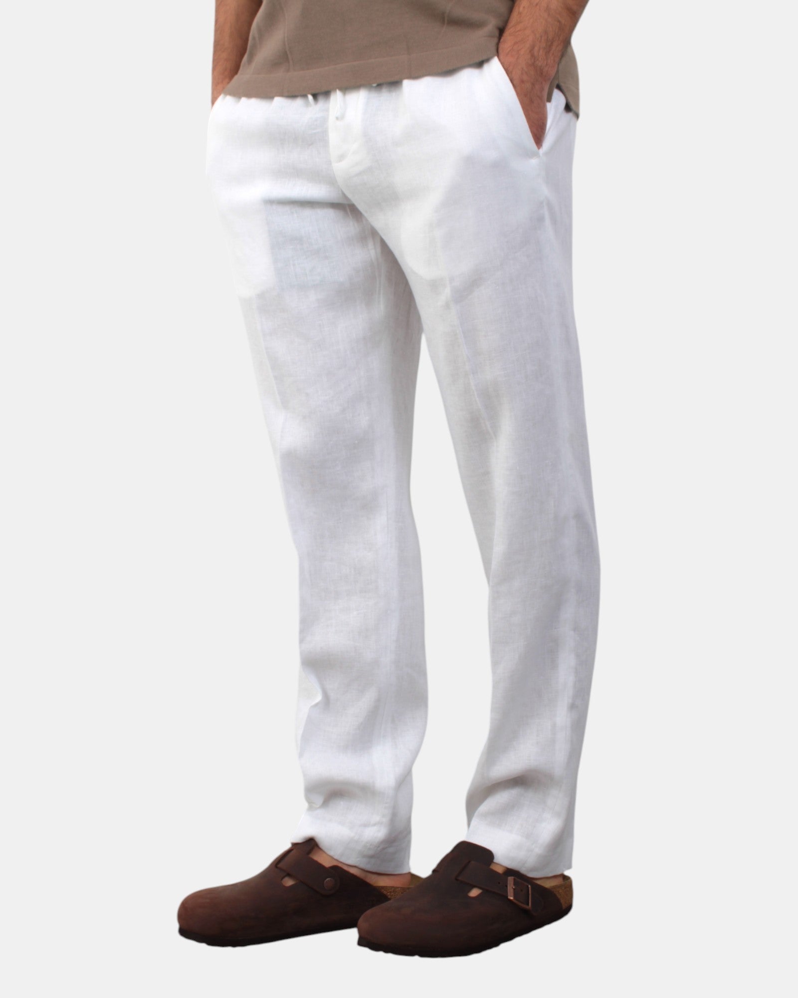 PANTALONI CON COULISSE Bianco Michele Carbone