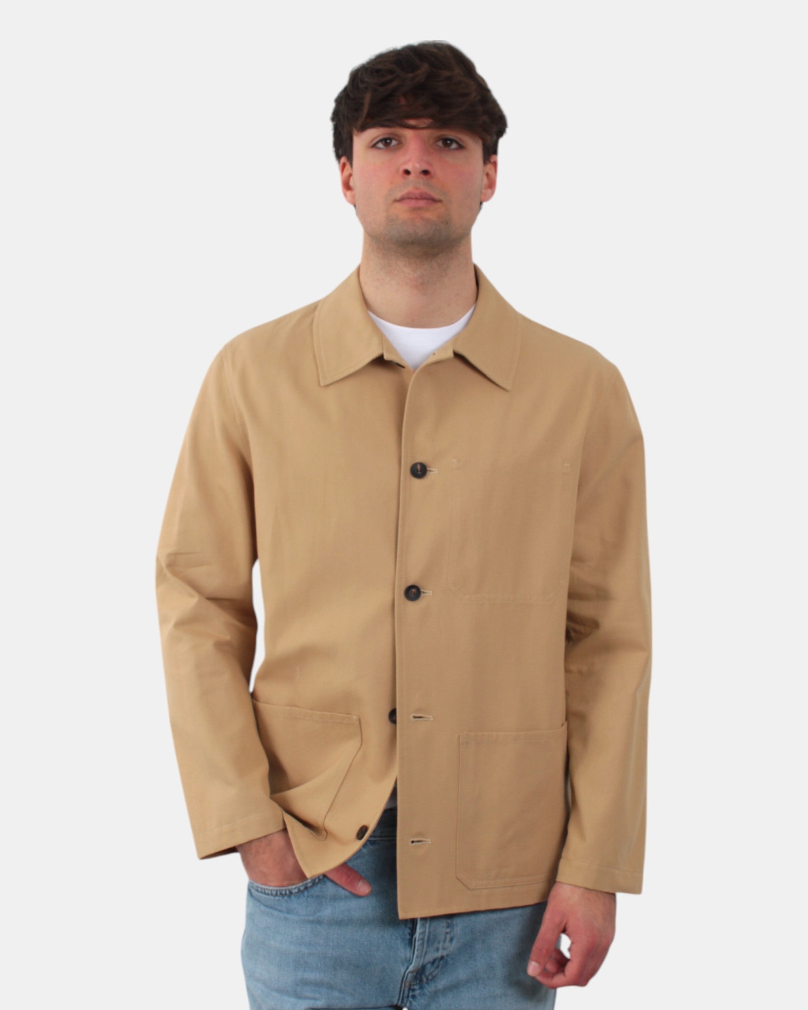 OVER SHIRT Beige White Sand