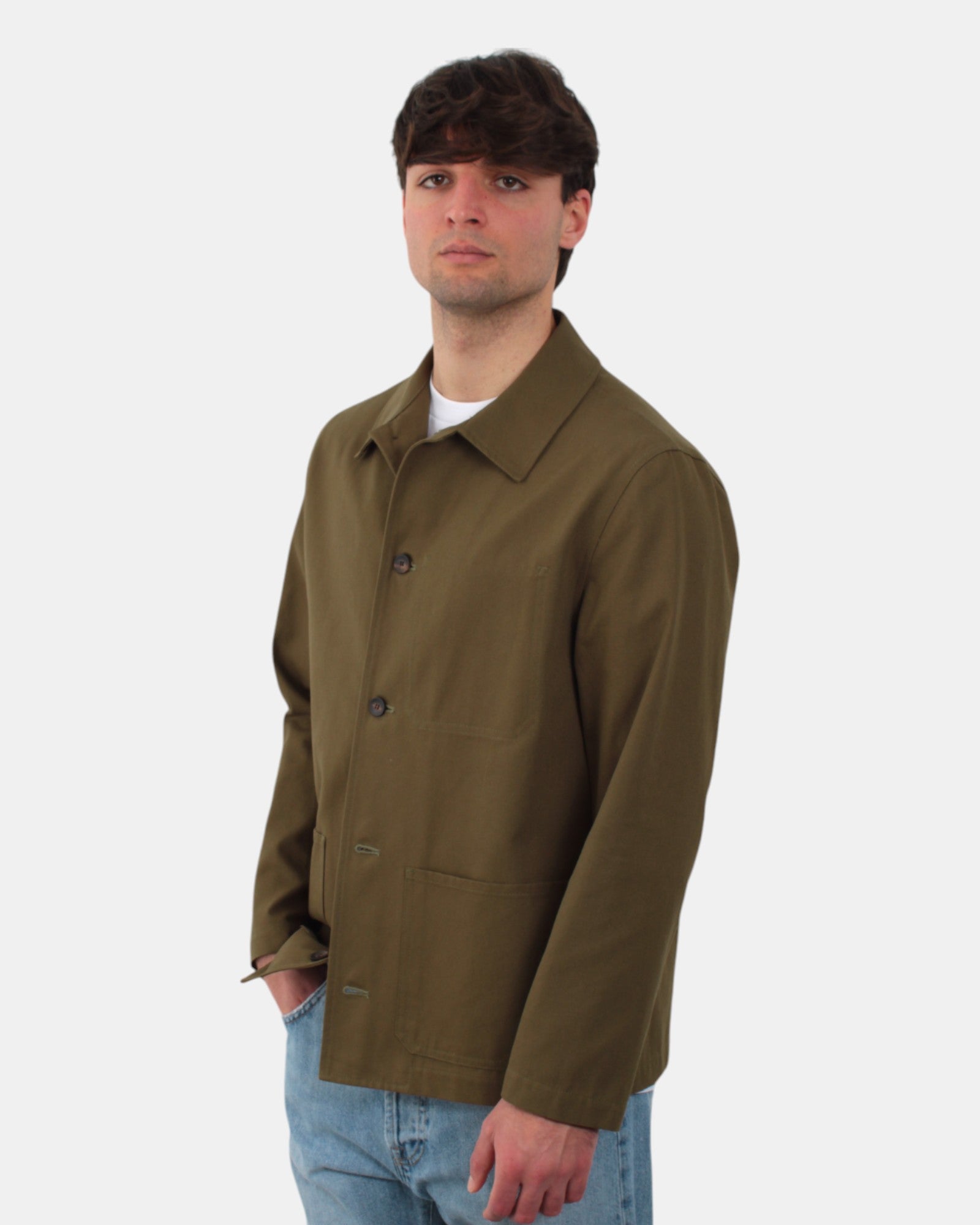 OVER SHIRT Marrone White Sand