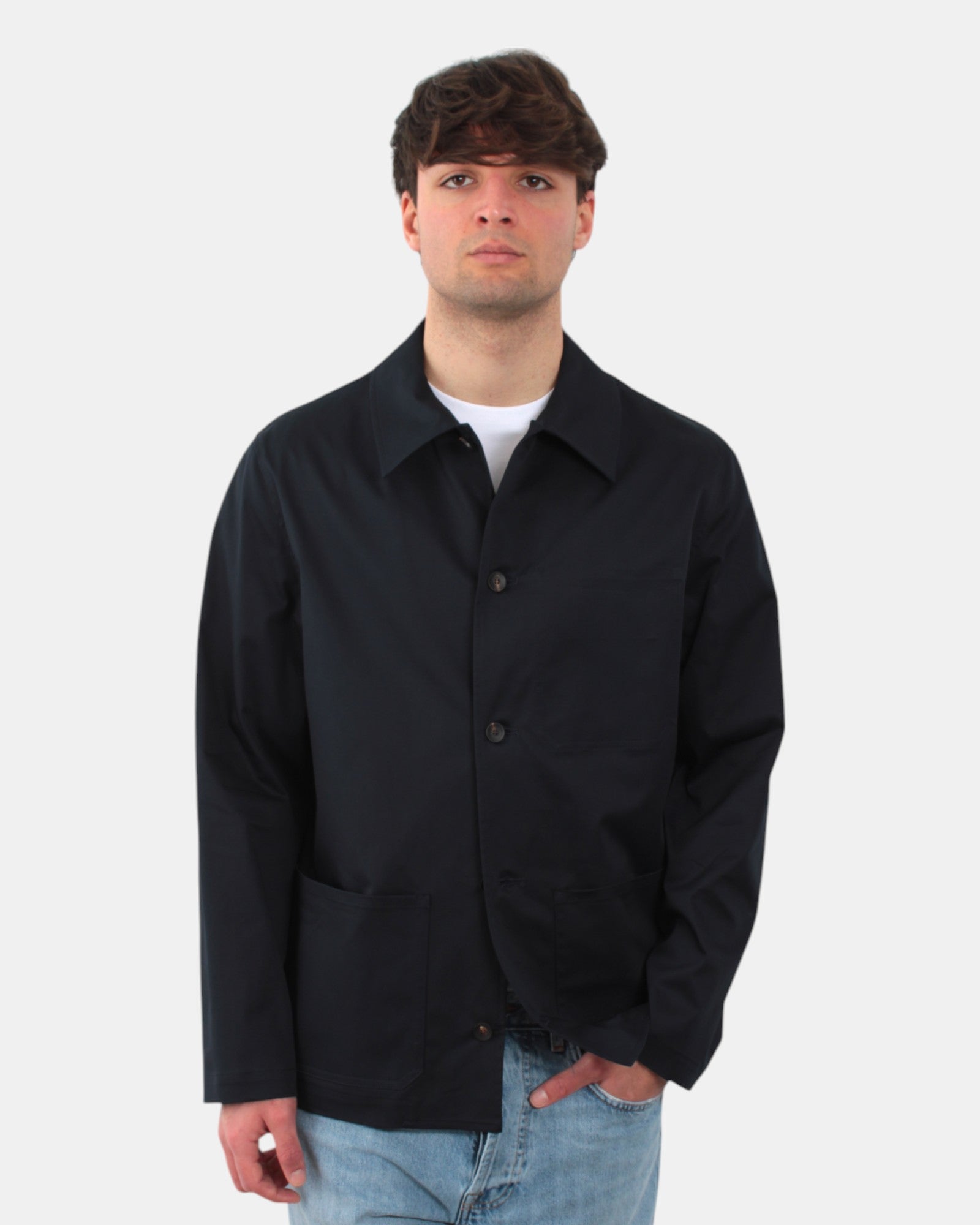 OVER SHIRT Blu White Sand