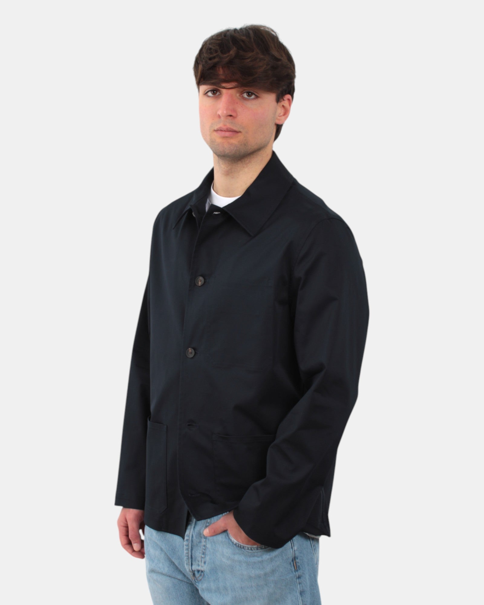 OVER SHIRT Blu White Sand