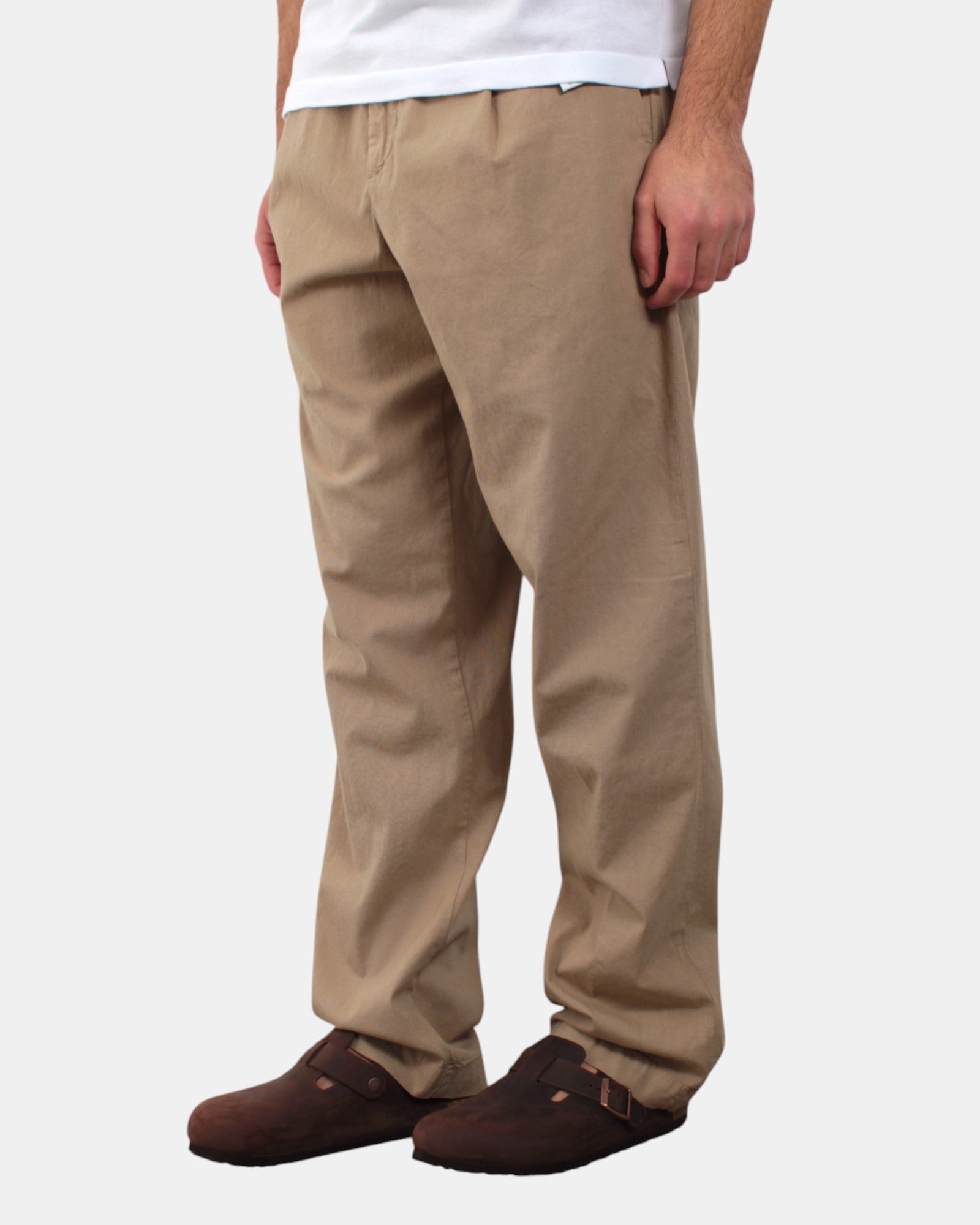 PANTALONI CON COULISSE Marrone White Sand