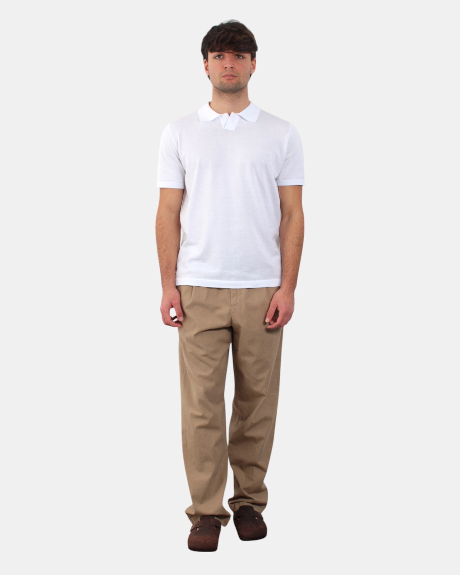 PANTALONI CON COULISSE Marrone White Sand