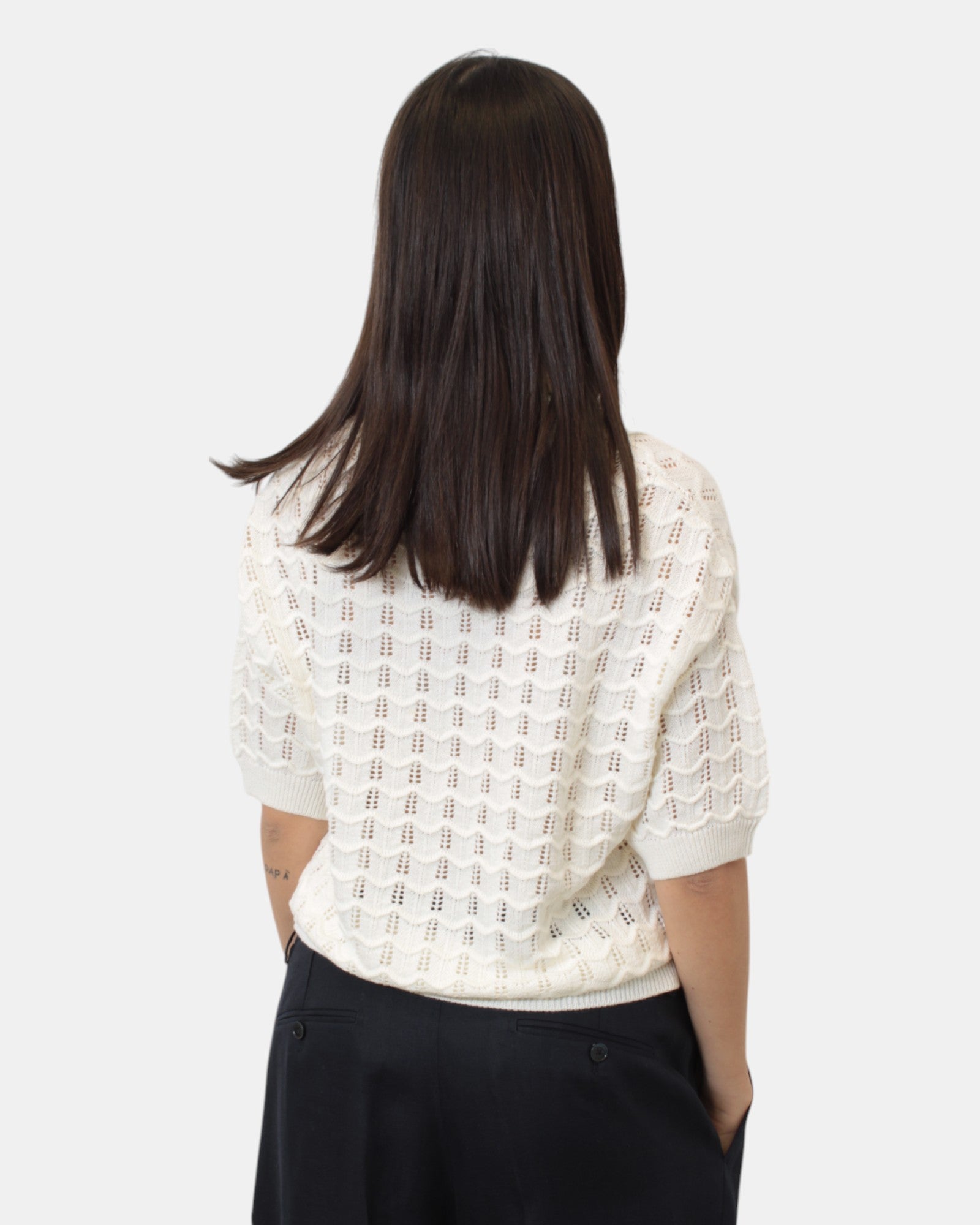 POLO A MANICA CORTA Bianco Daniele Fiesoli Collezione N_ø1