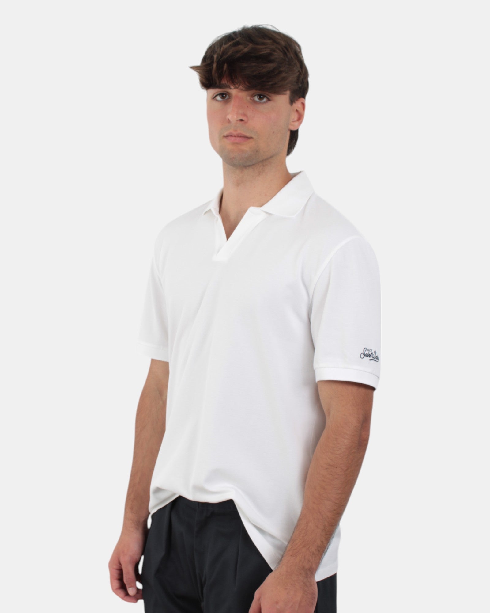 POLO A MANICA CORTA Bianco Mc2 Saint Barth