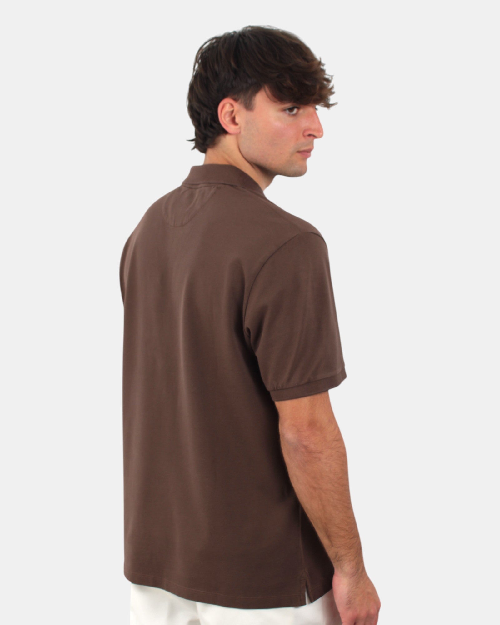 POLO A MANICA CORTA Marrone Mc2 Saint Barth