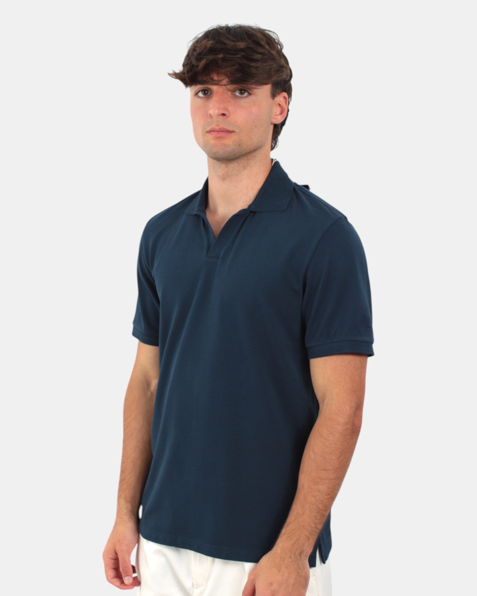 POLO A MANICA CORTA Blu Mc2 Saint Barth