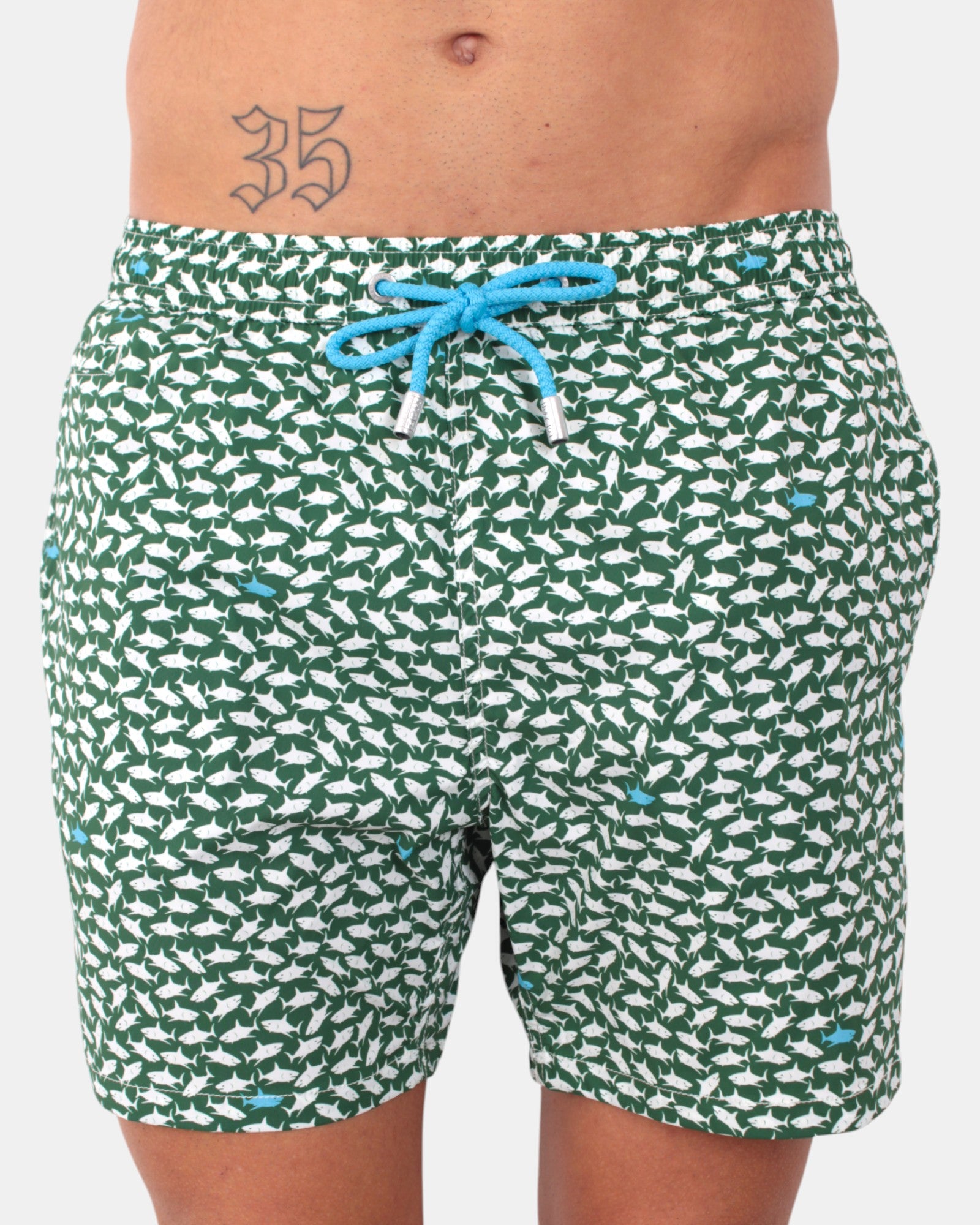 BOXER MARE Verde Mc2 Saint Barth