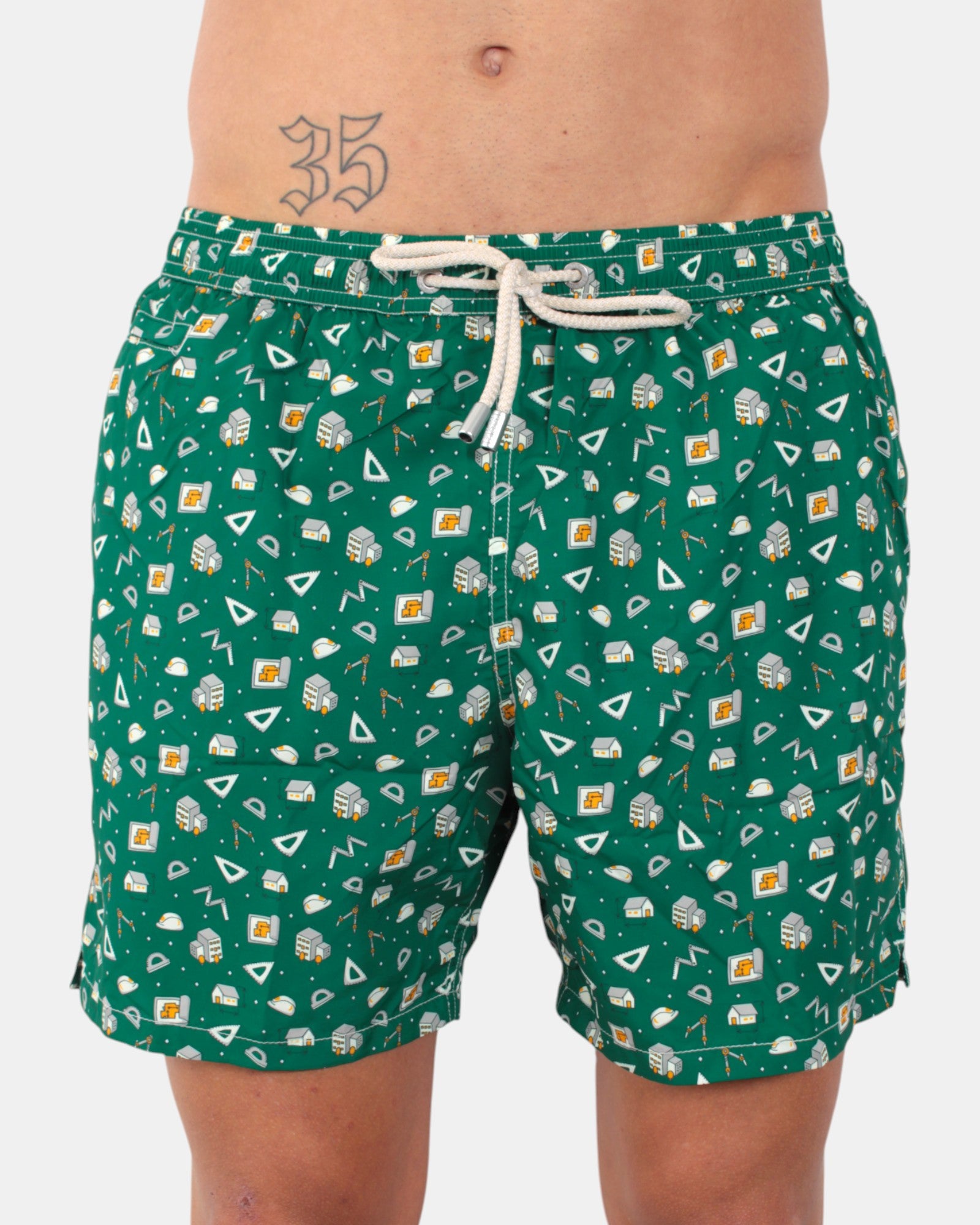 BOXER MARE Verde Mc2 Saint Barth