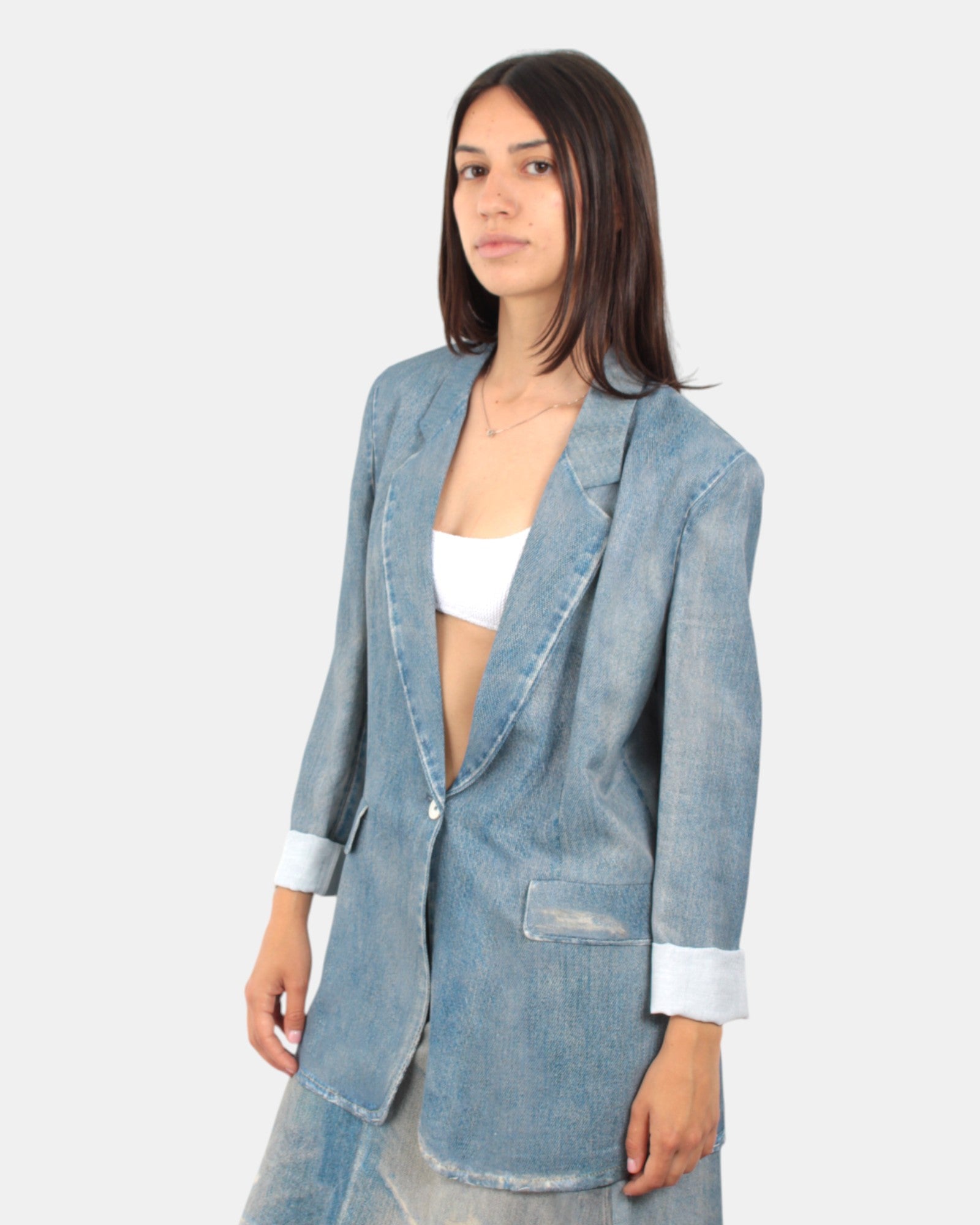 BLAZER MONOPETTO Blu Jucca