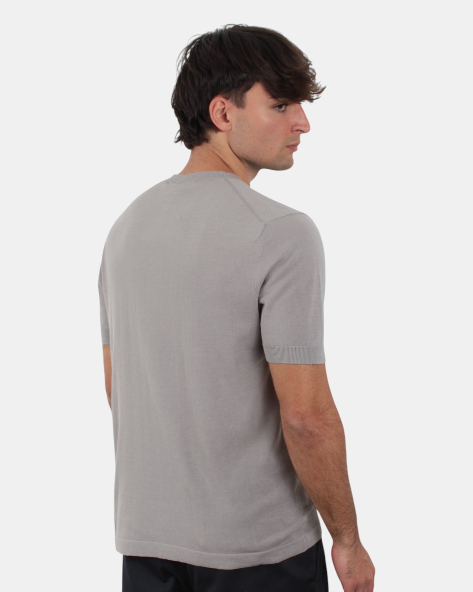 GIROCOLLO MANICA CORTA Grigio Della Spiga