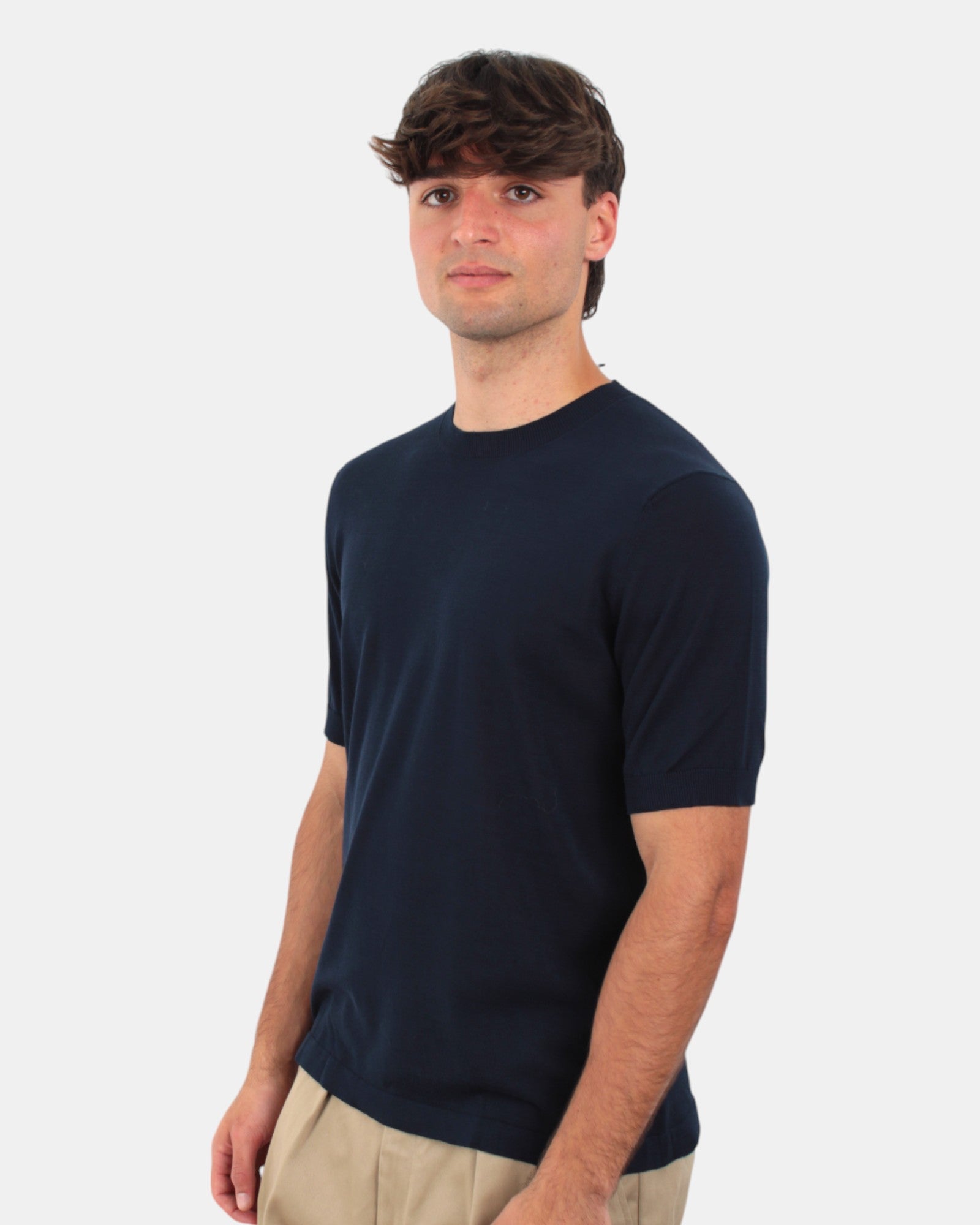 GIROCOLLO MANICA CORTA Blu Della Spiga