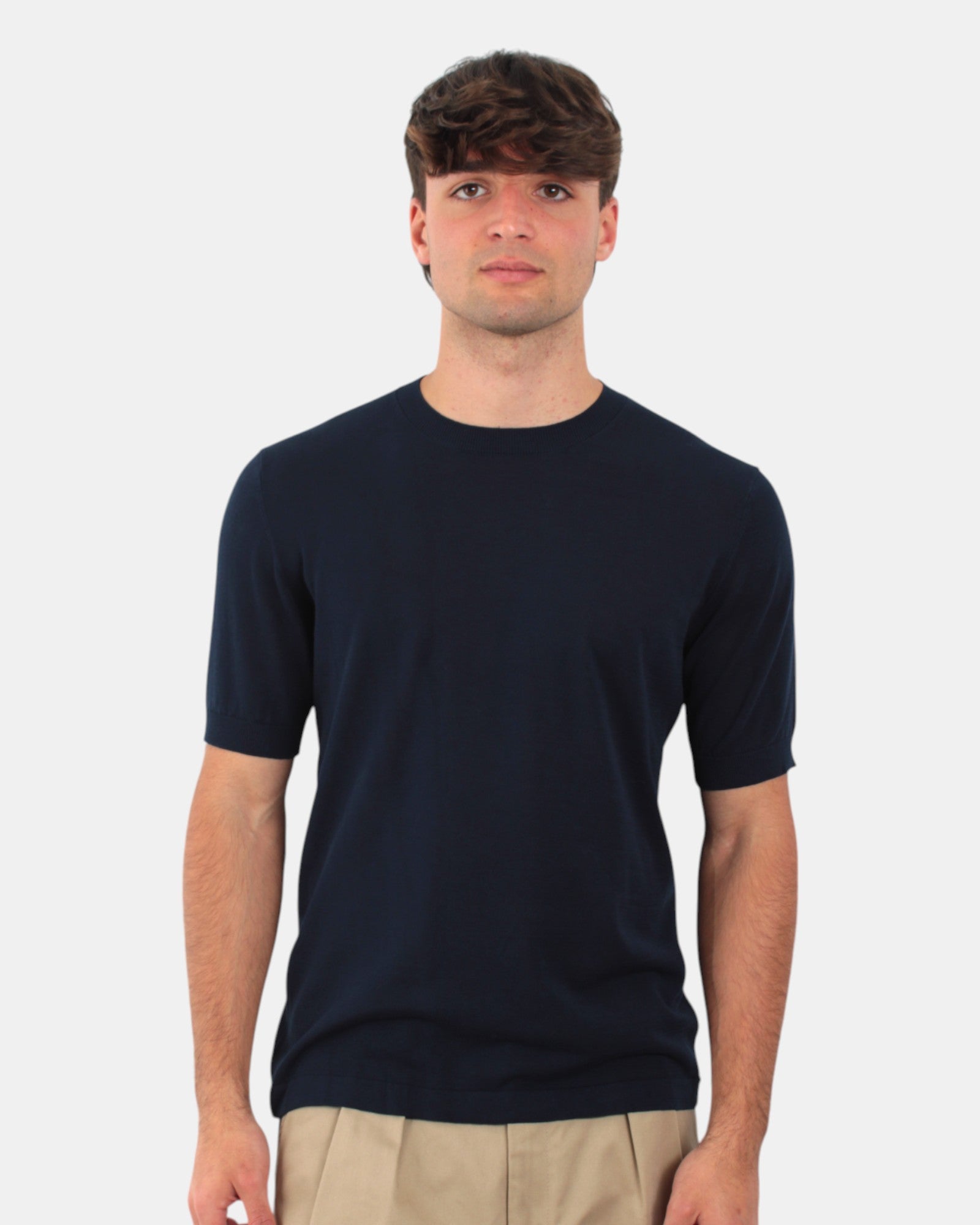 GIROCOLLO MANICA CORTA Blu Della Spiga