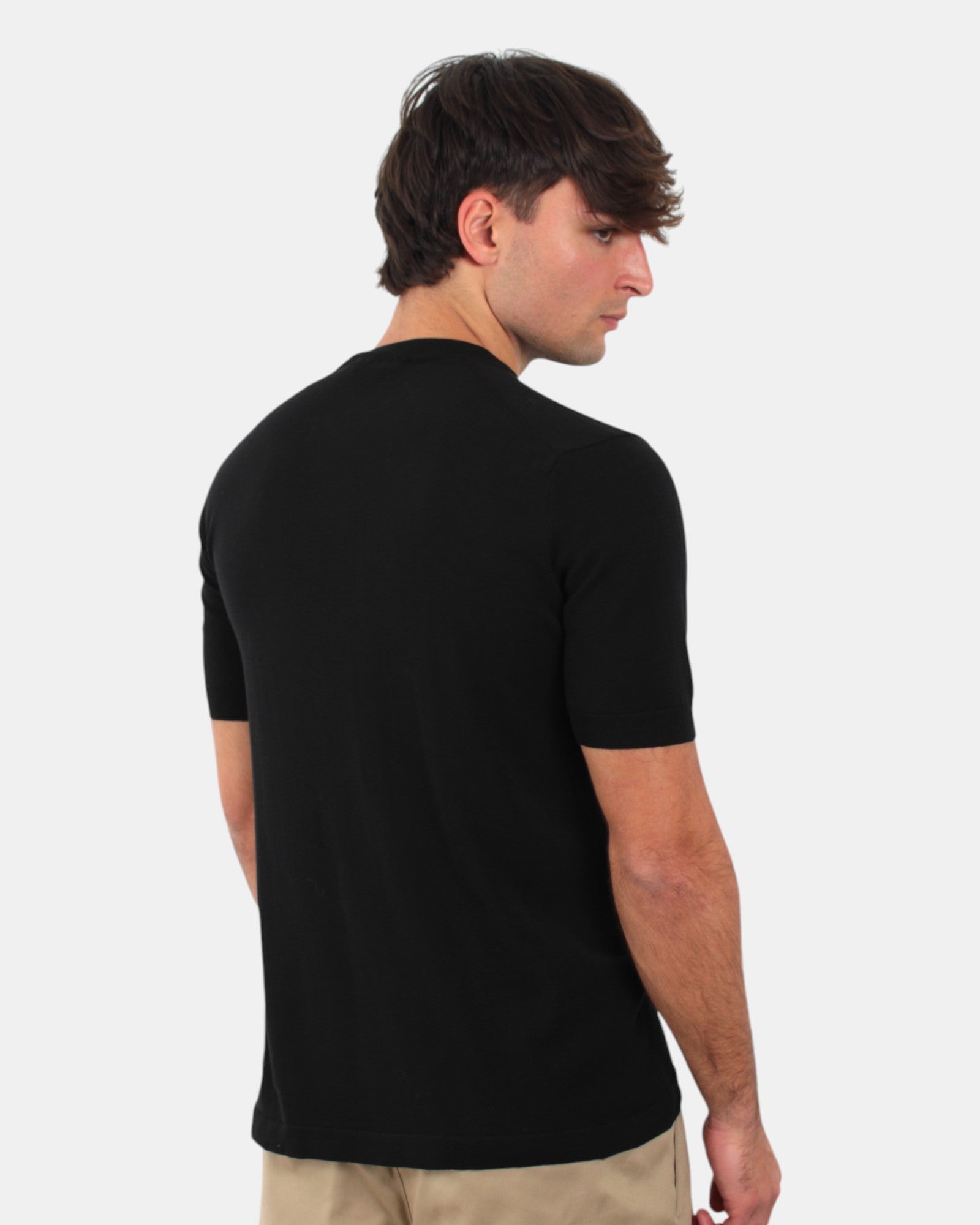 GIROCOLLO MANICA CORTA Nero Della Spiga