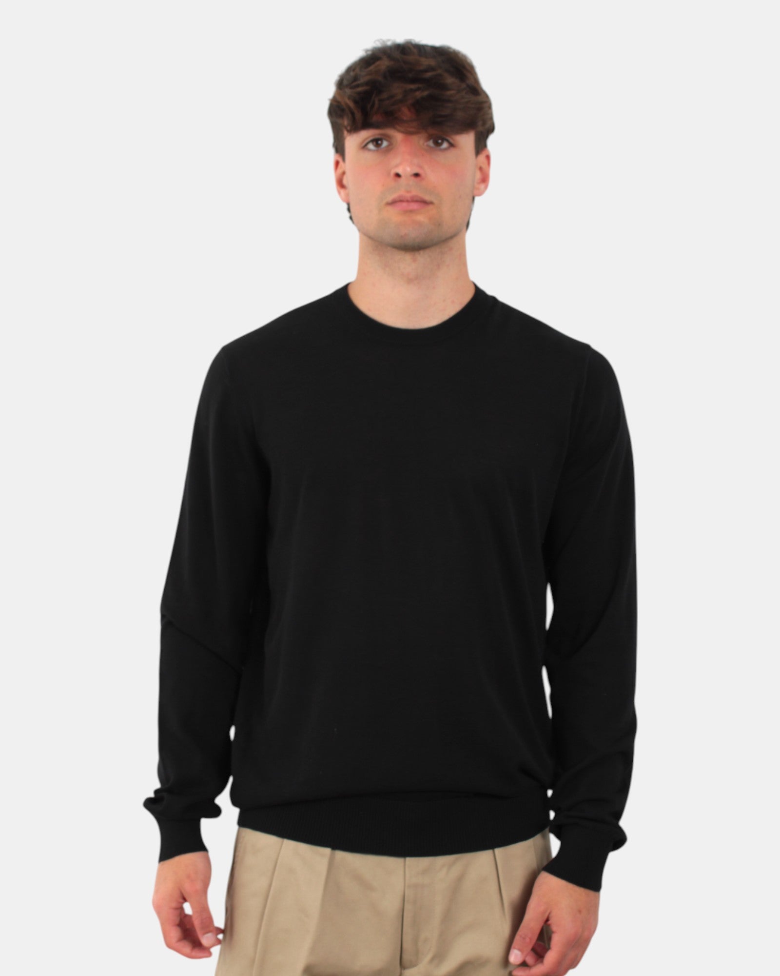 GIROCOLLO MANICA LUNGA Nero Della Spiga