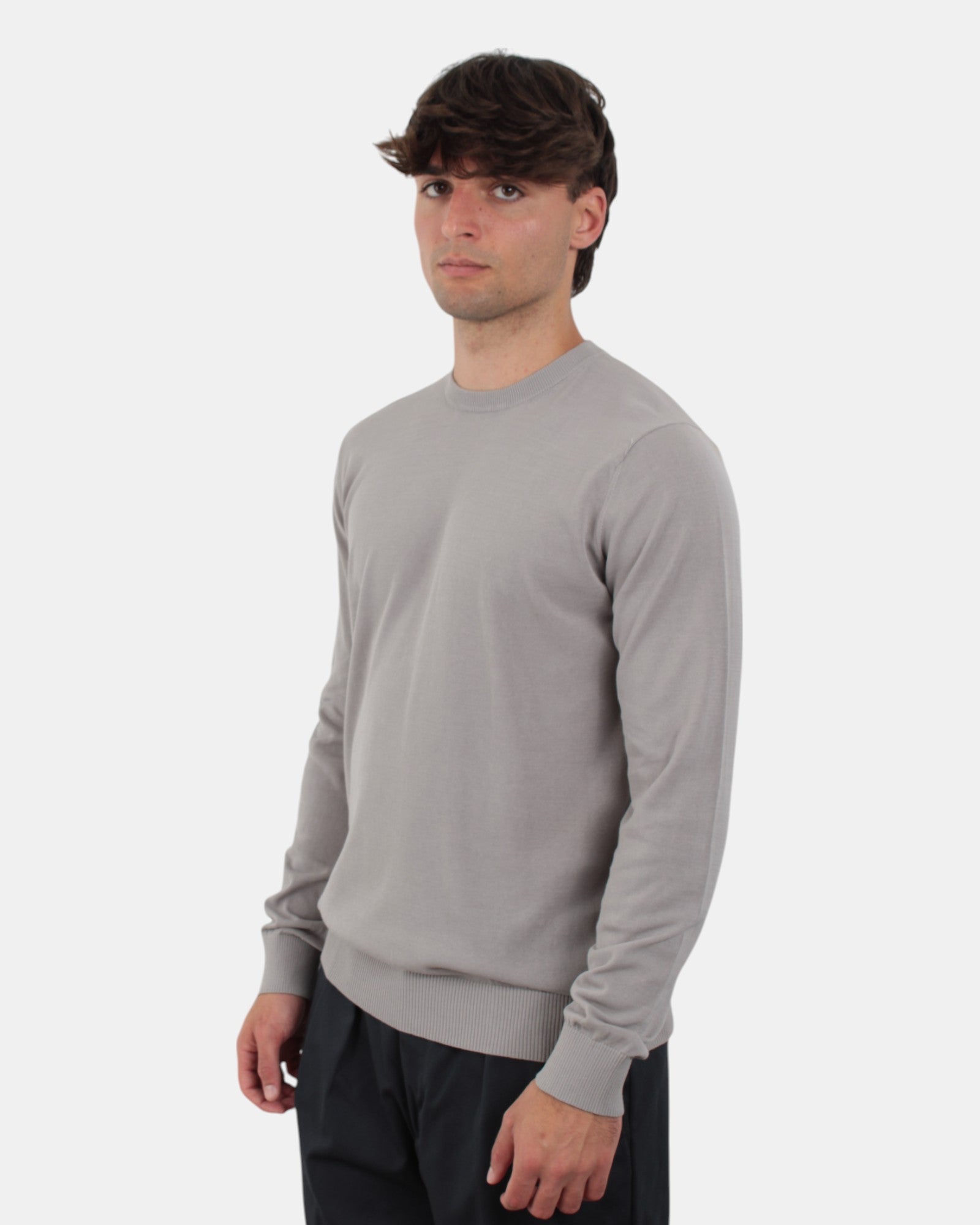 GIROCOLLO MANICA LUNGA Grigio Della Spiga