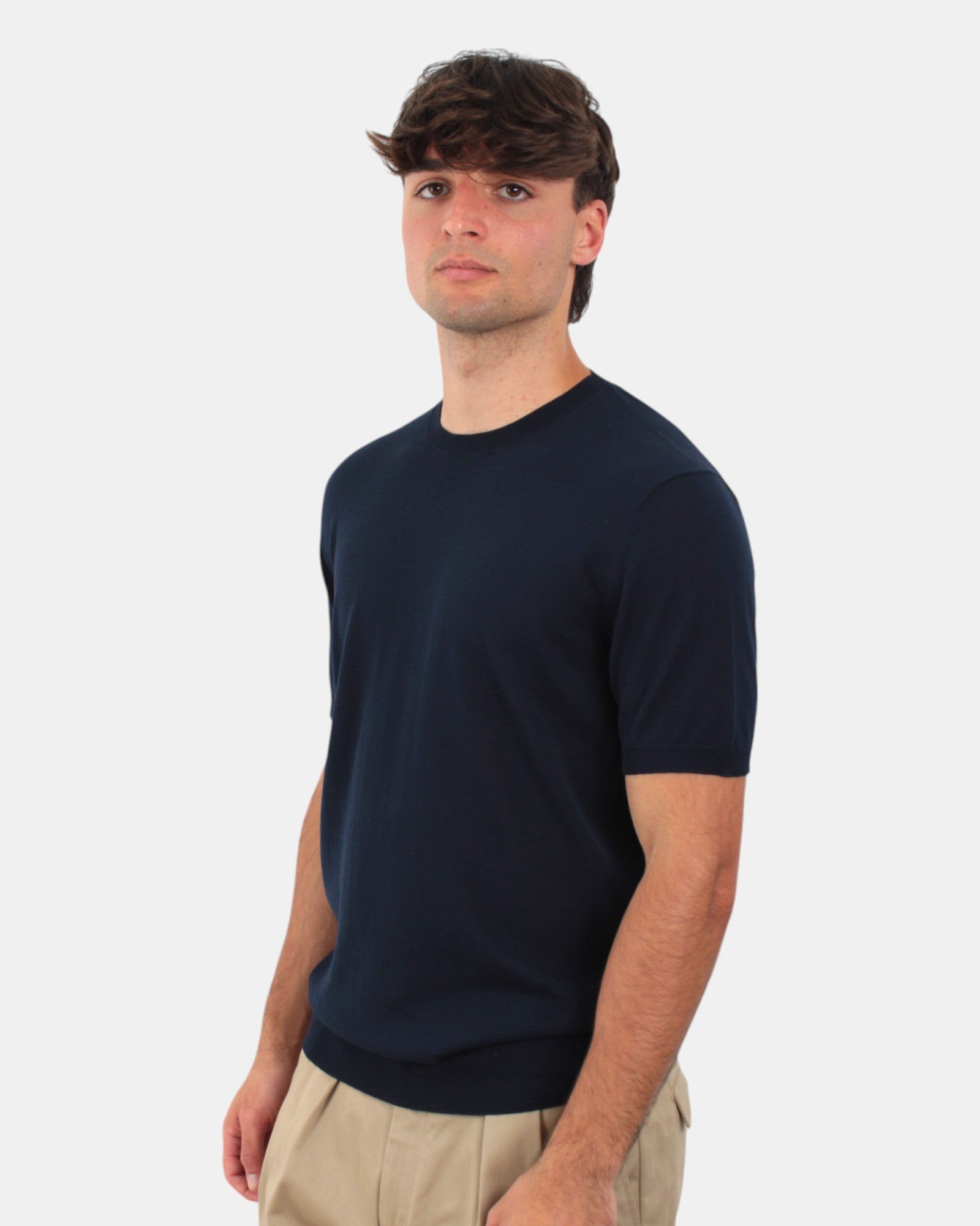 GIROCOLLO MANICA CORTA Blu Della Spiga