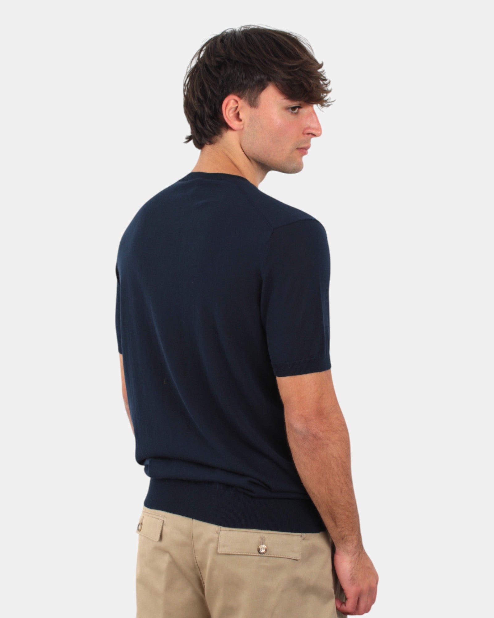 GIROCOLLO MANICA CORTA Blu Della Spiga