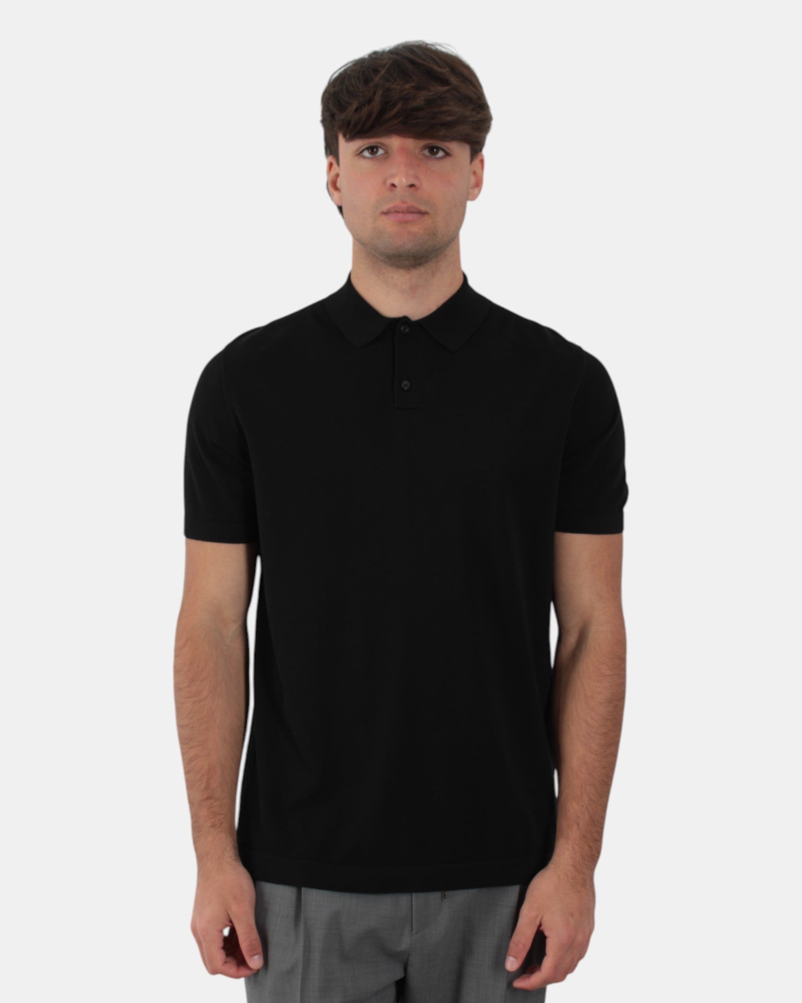POLO A MANICA CORTA Nero Della Spiga