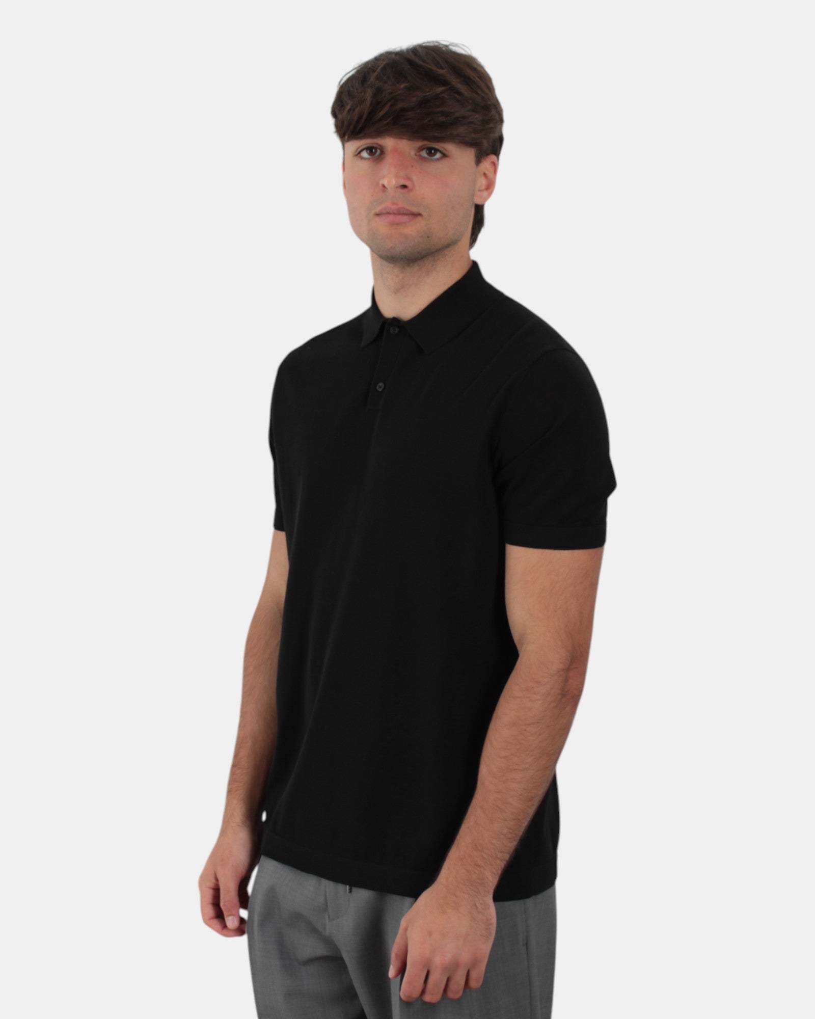 POLO A MANICA CORTA Nero Della Spiga