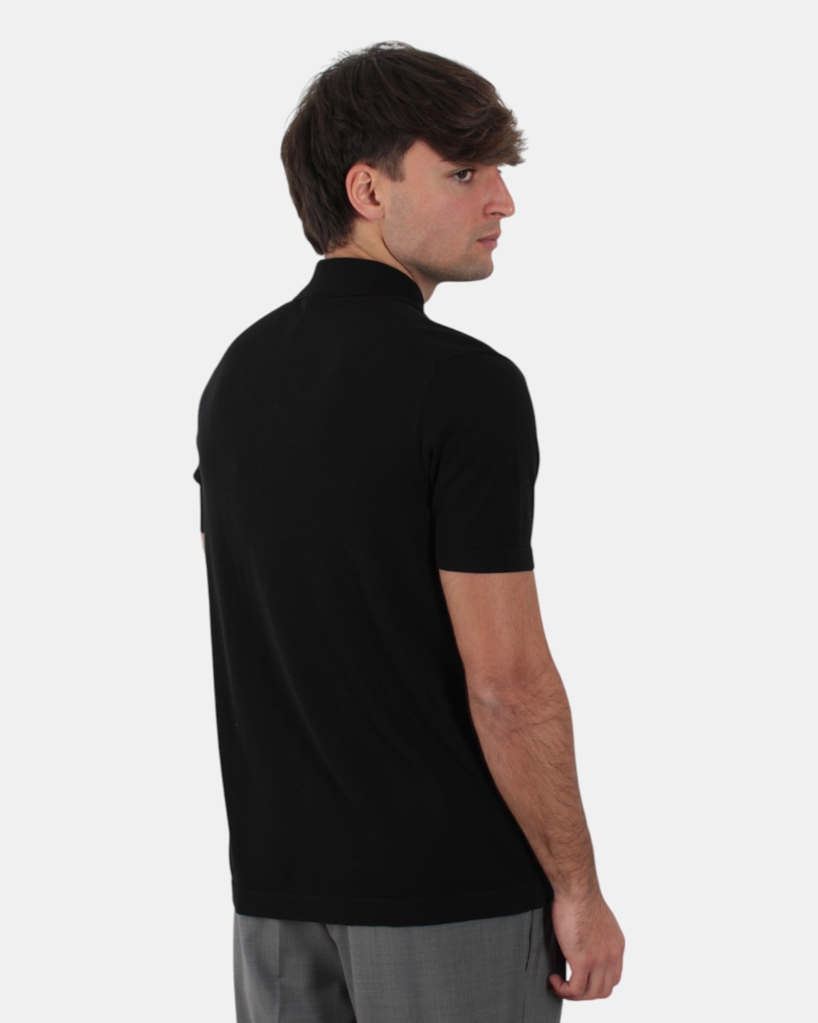 POLO A MANICA CORTA Nero Della Spiga