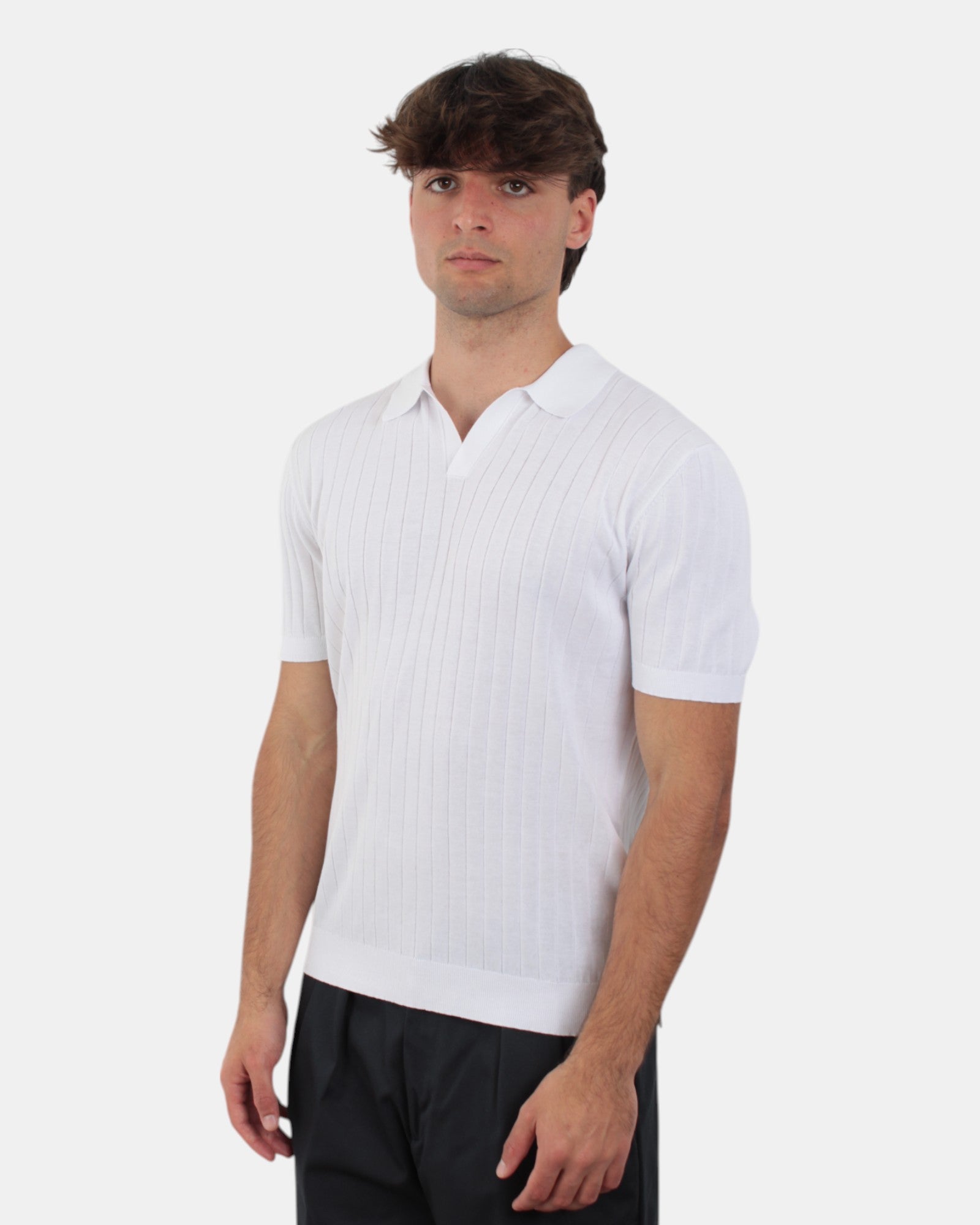 POLO A MANICA CORTA Bianco Della Spiga