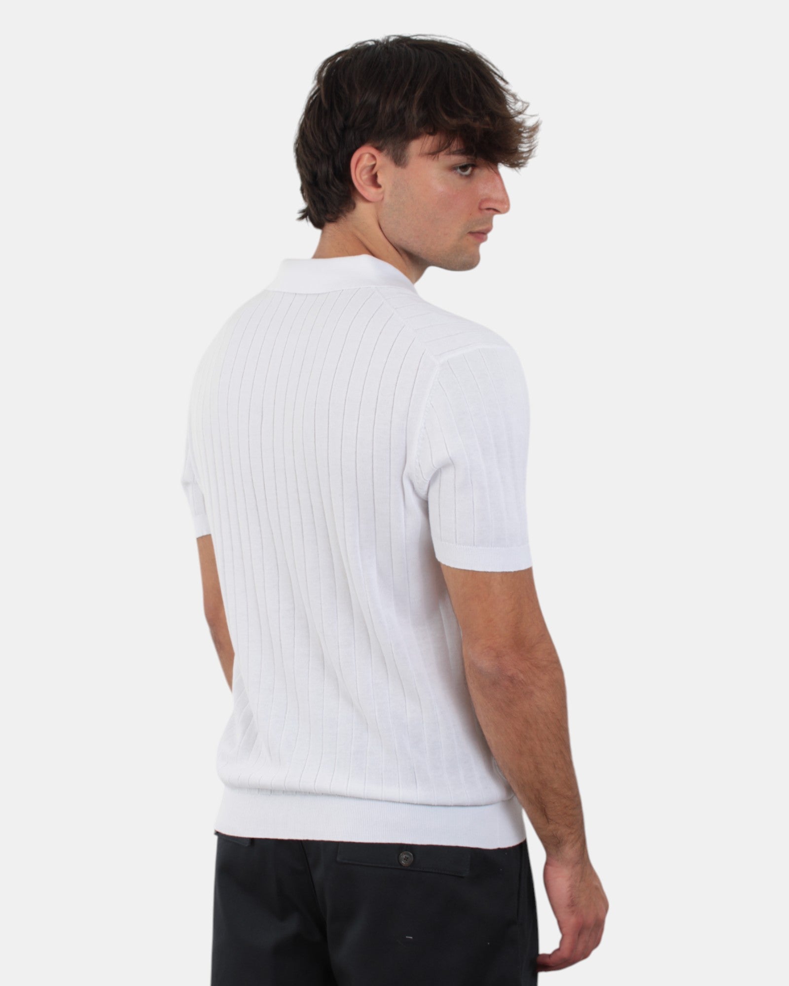 POLO A MANICA CORTA Bianco Della Spiga