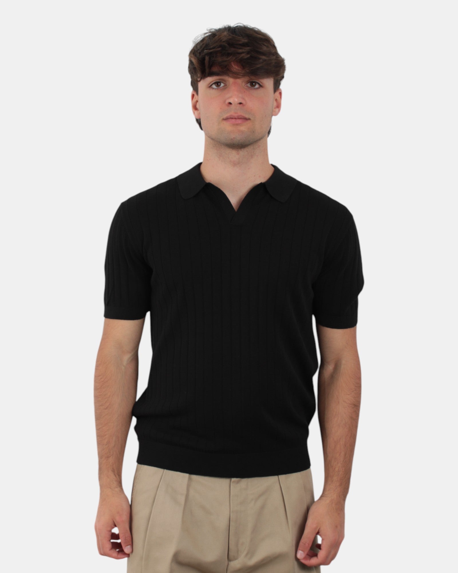 POLO A MANICA CORTA Nero Della Spiga